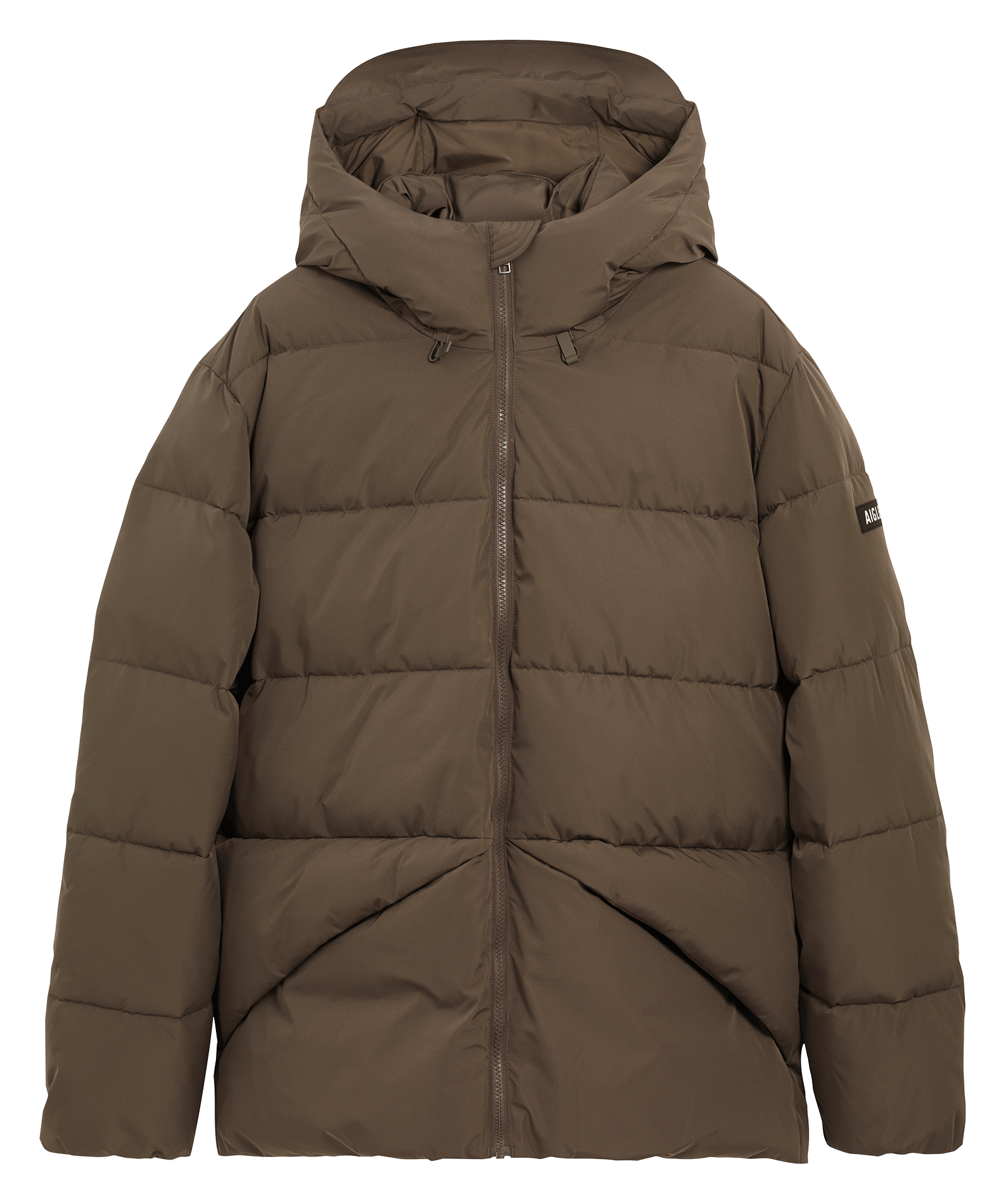 Gerade geschnittene Steppjacke mit Kapuze AIGLE Braun