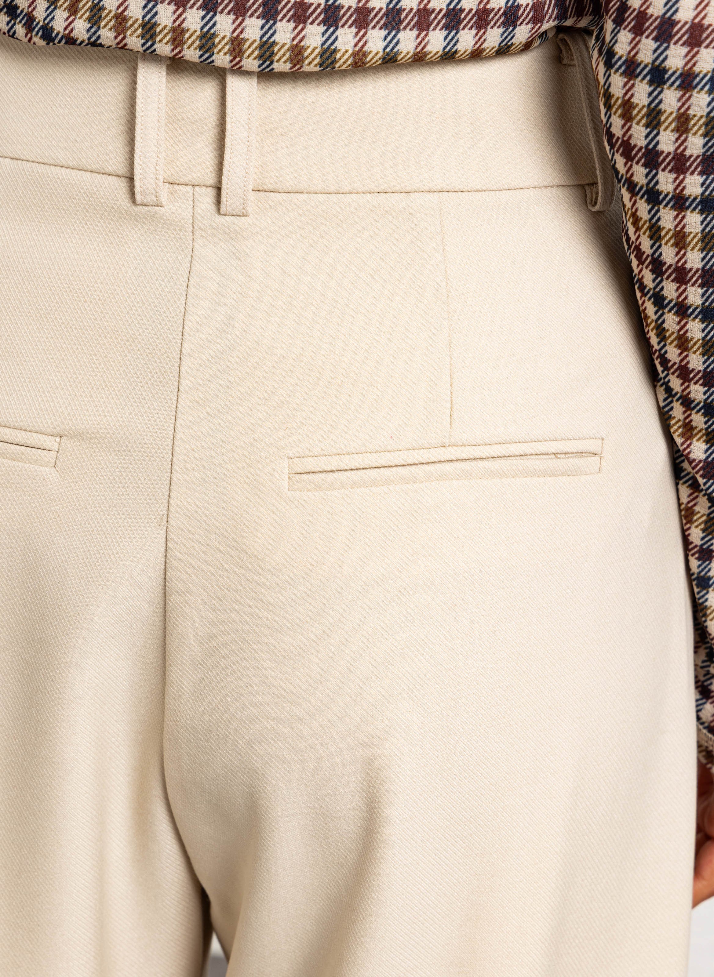 Pantalon large taille haute | Blanc SUNCOO Femme