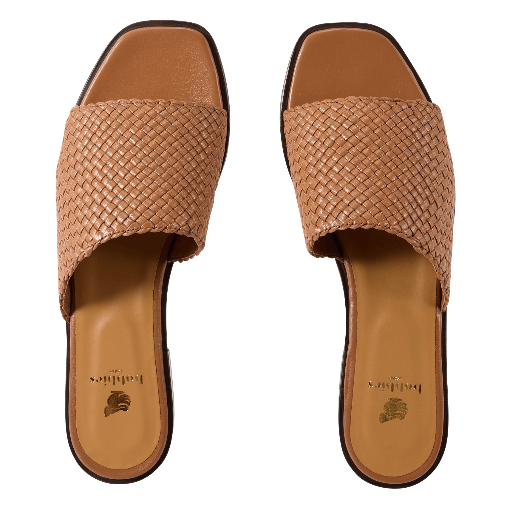 Geflochtene Leder-Mules BOBBIES Braun