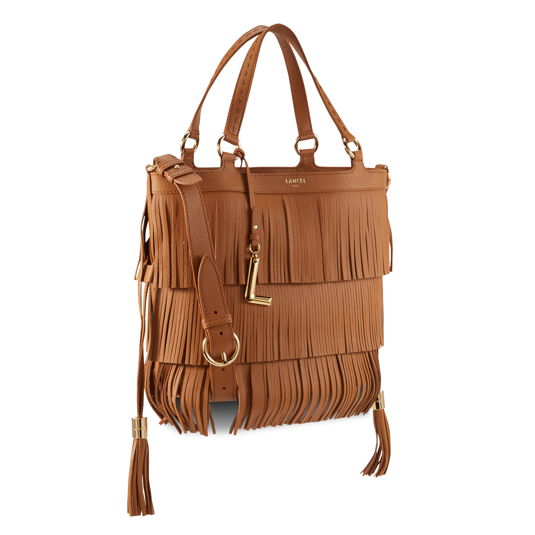 Beuteltasche aus Leder LANCEL Beige