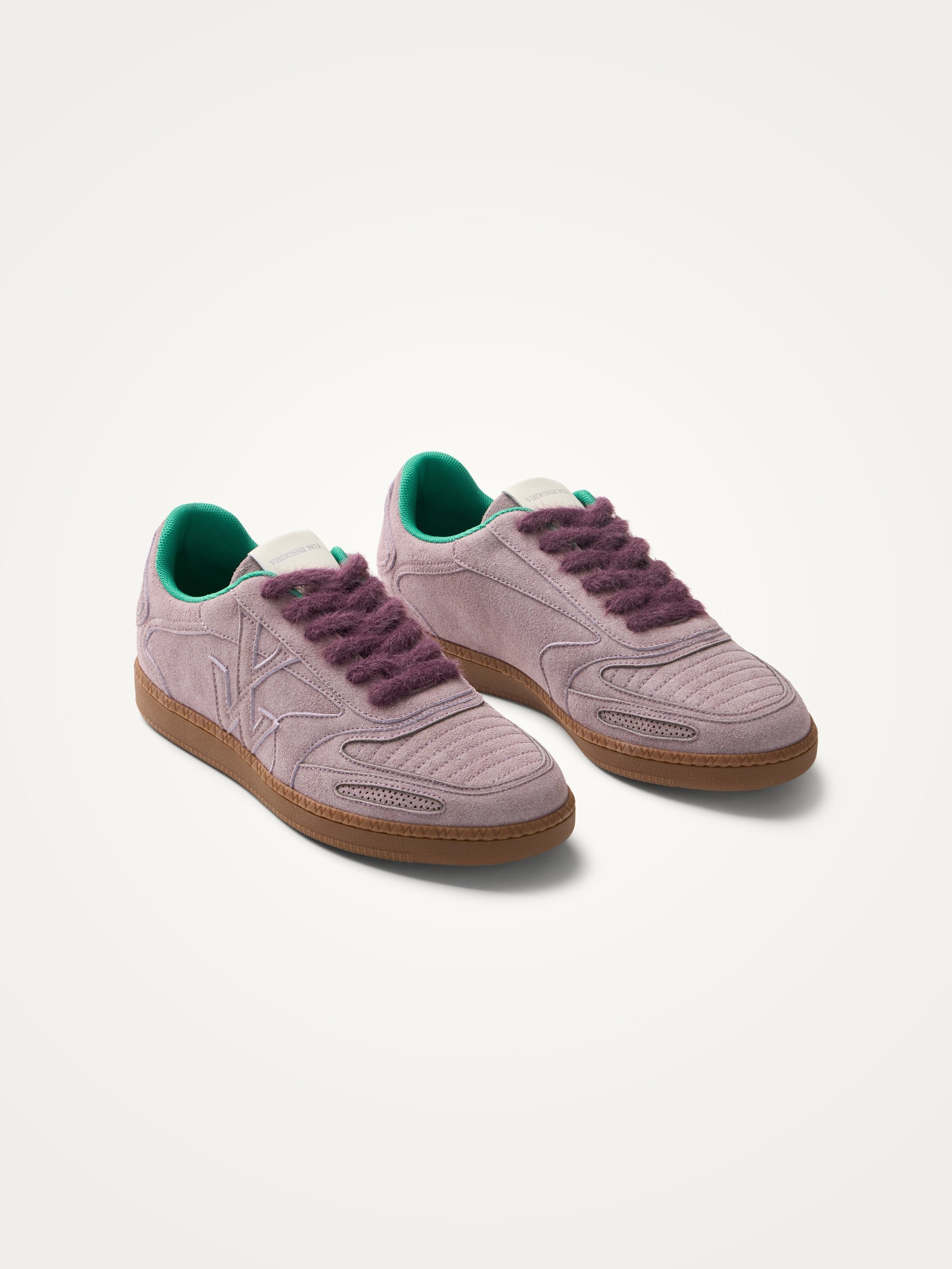 Sneakers with monogram on retro sole | Purple VANESSA WU Women