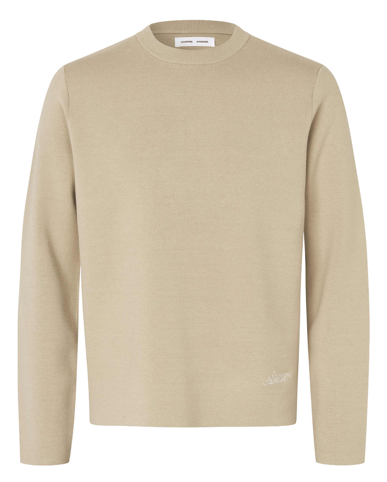 Gerade geschnittener Rundhalspullover SAMSOE SAMSOE Beige
