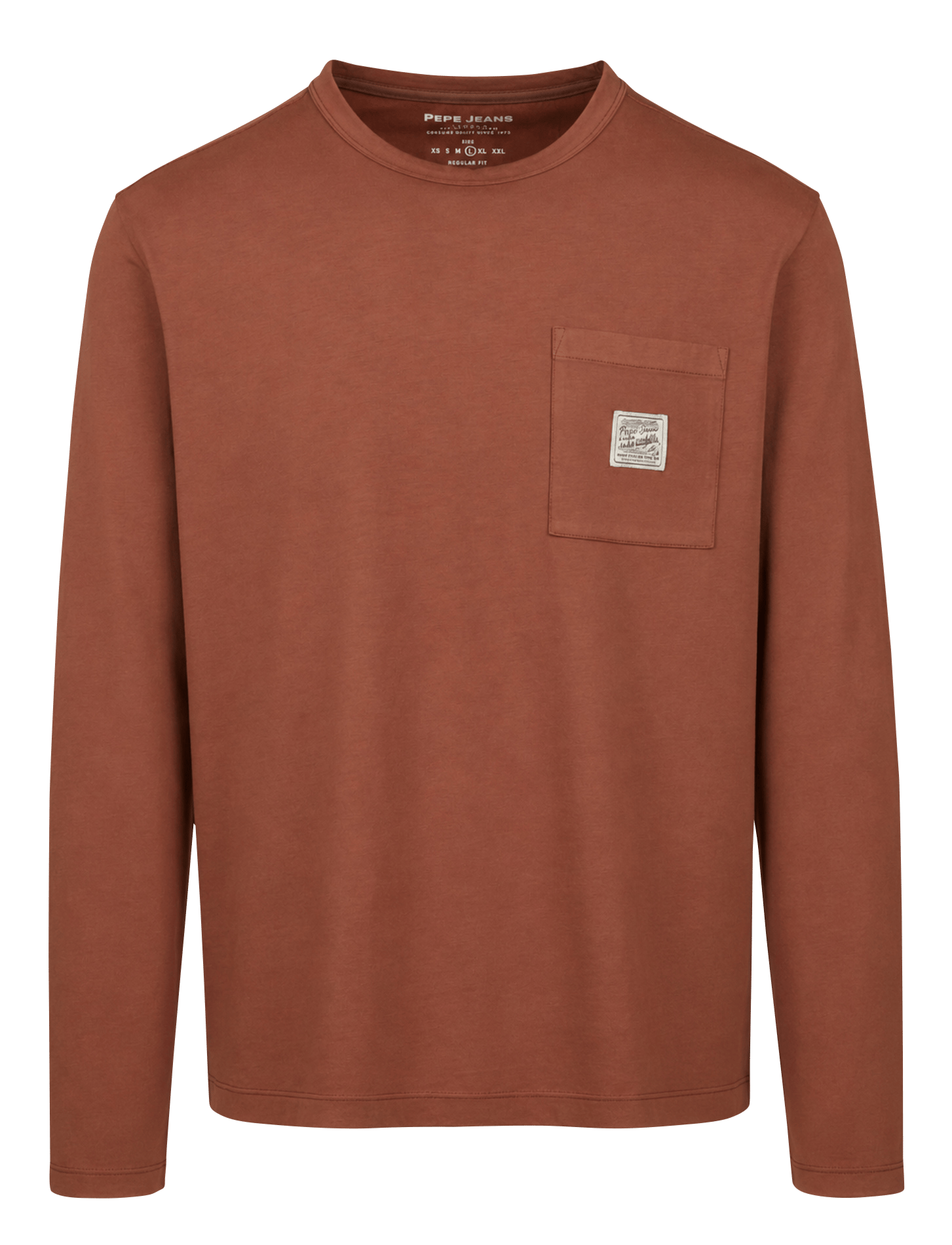 Tee-shirt droit col rond en coton PEPE JEANS
