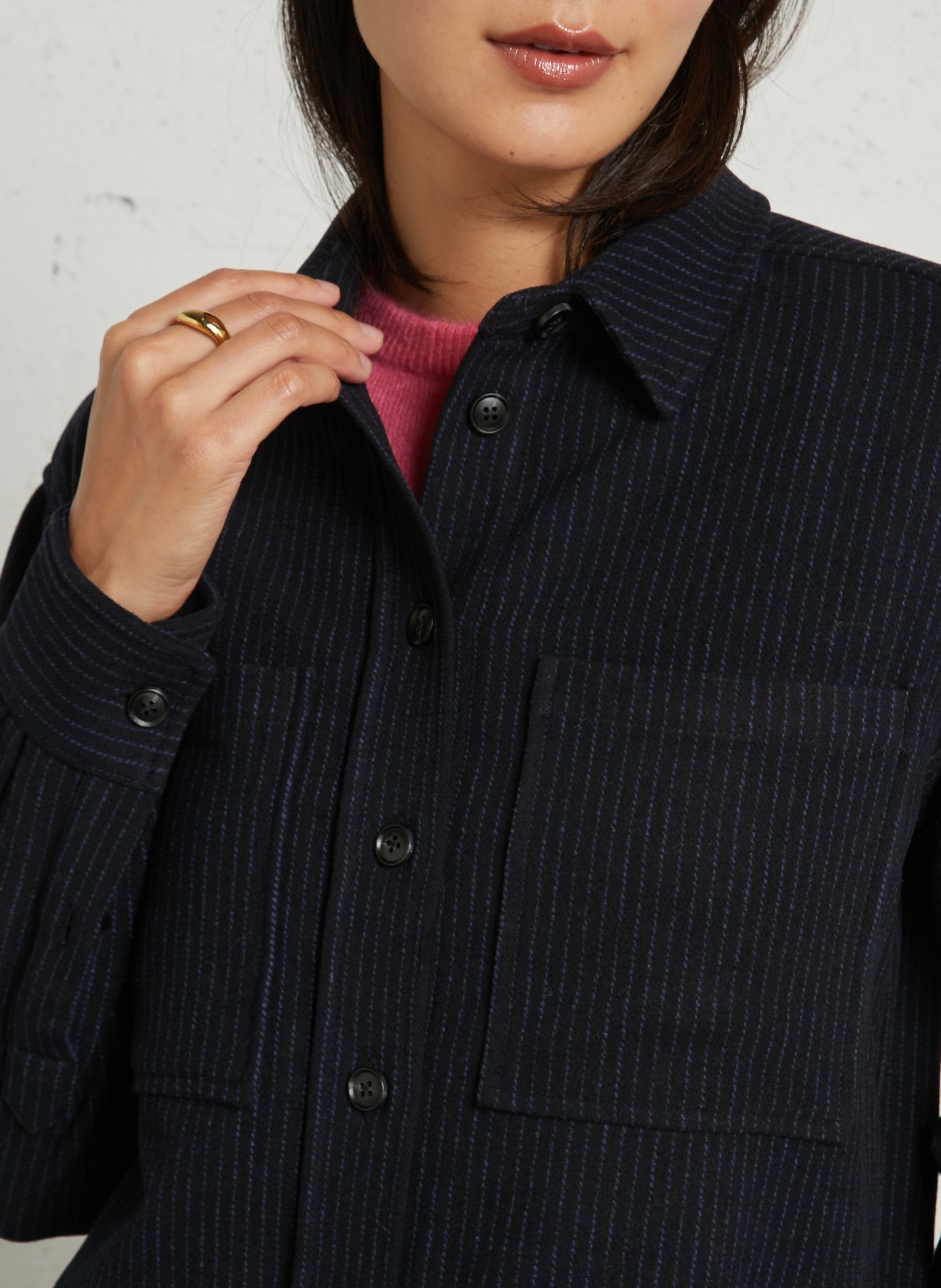 Oversize-Bluse mit Streifen LEON & HARPER Blau