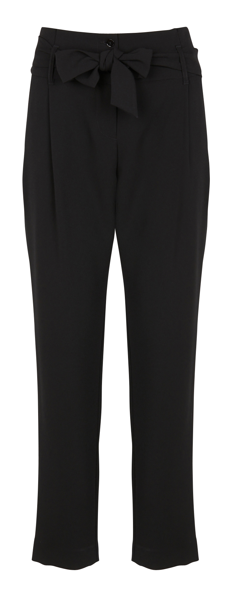 High-waisted crepe carrot pants IKKS Black