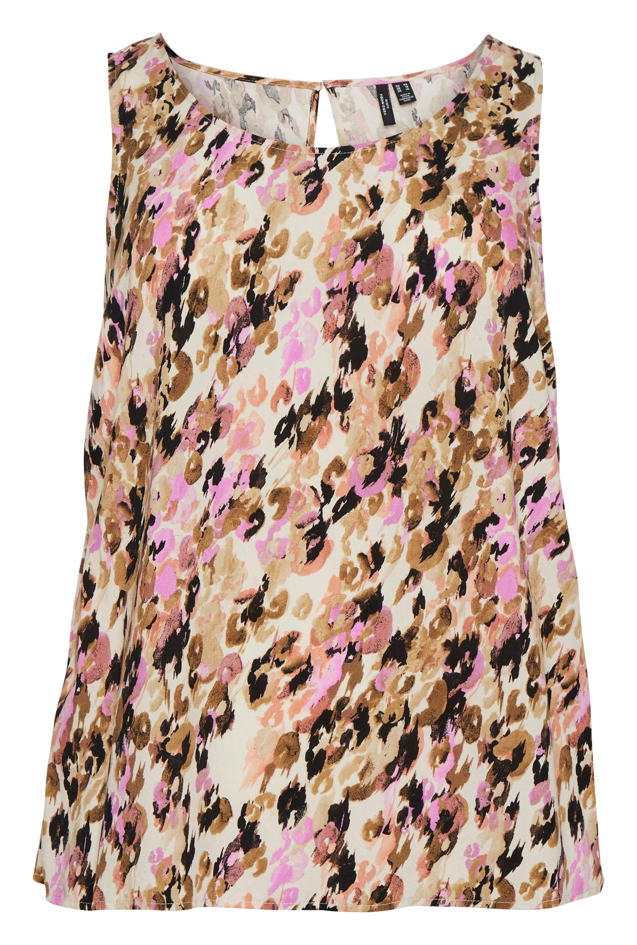 Top col rond droit à imprimé VERO MODA CURVE Multicolore