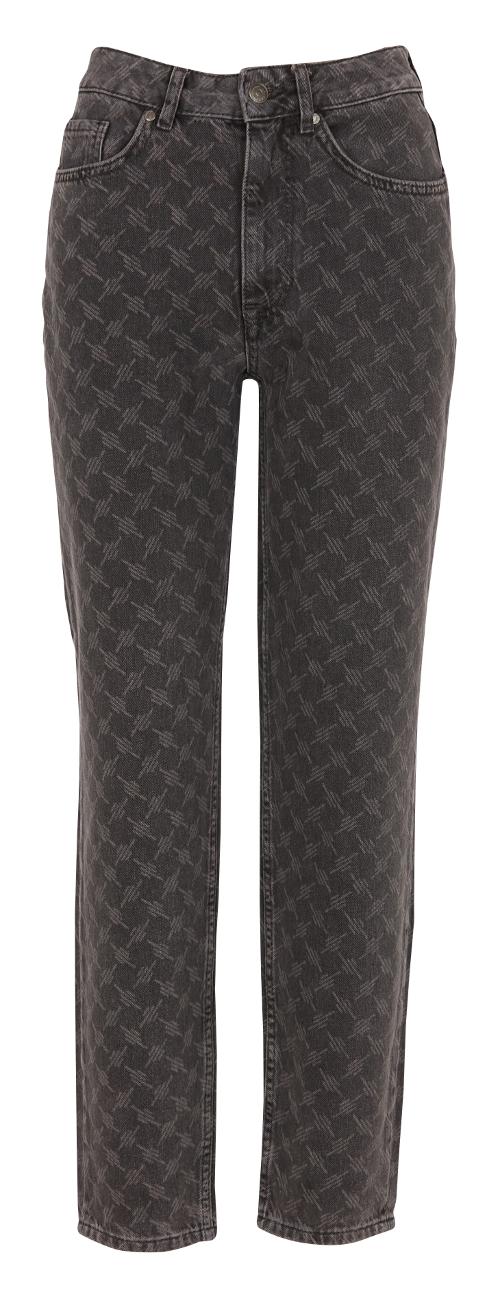 Cotton-blend straight-leg jeans OBJECT Black