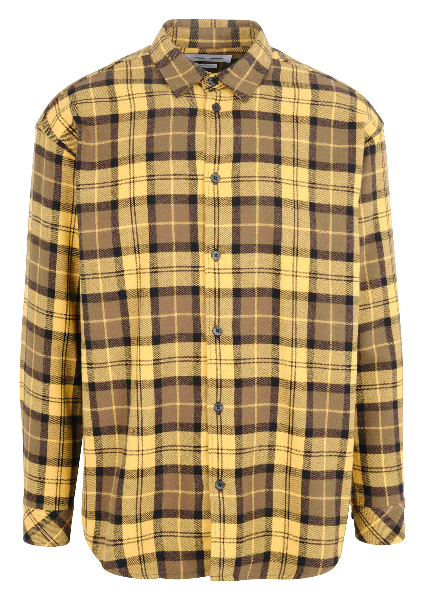 Loose-fit organic cotton shirt with classic collar SAMSOE SAMSOE Multicolored