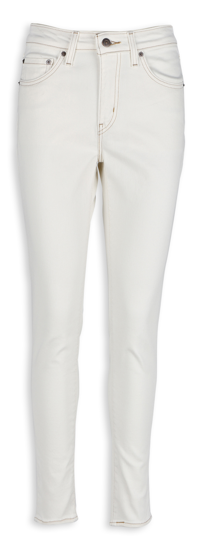 Skinny jeans met hoge taille Wit