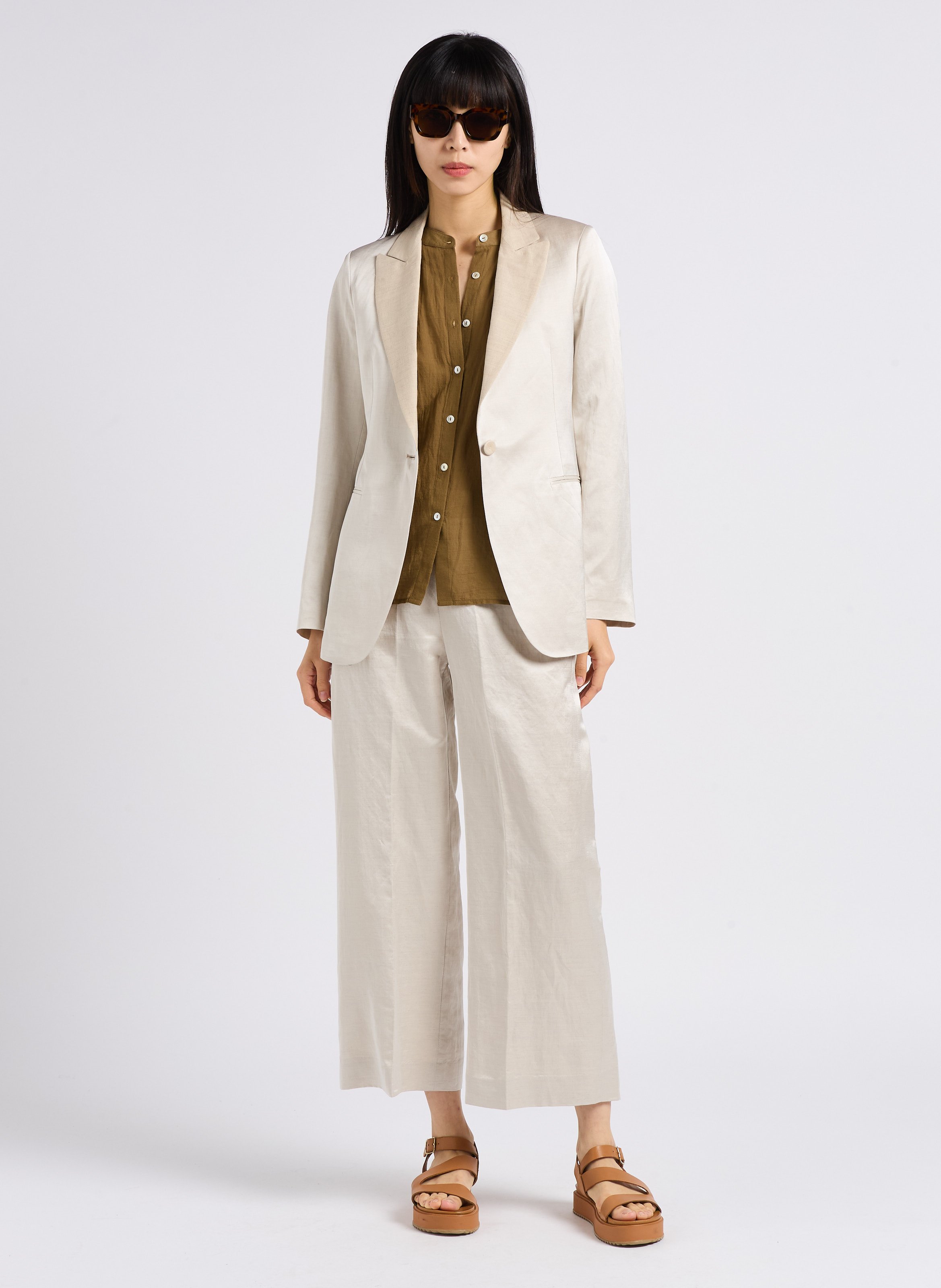 Veste de tailleur satinée  DIEGA Beige