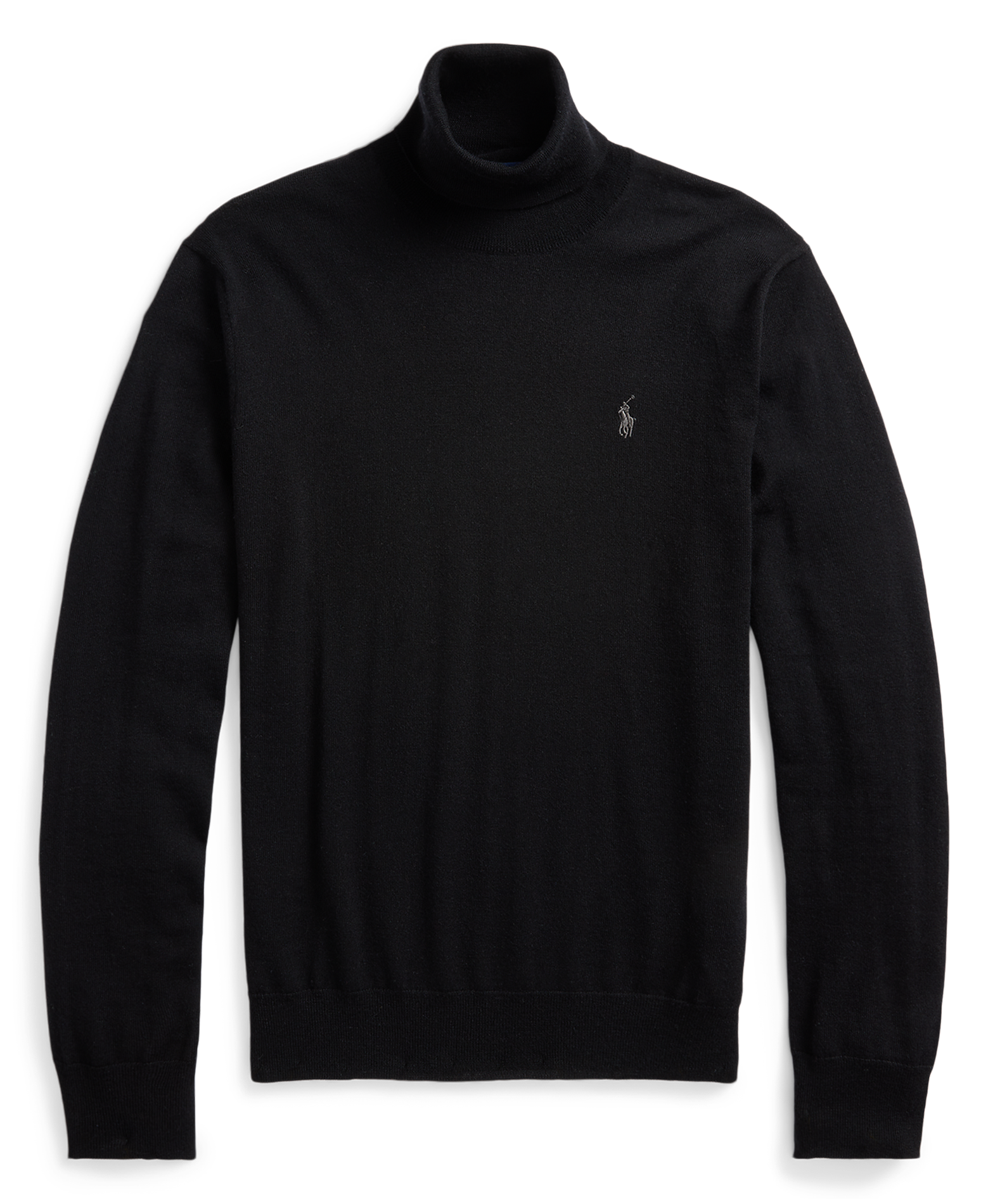 Embroidered wool turtleneck sweater POLO RALPH LAUREN Black