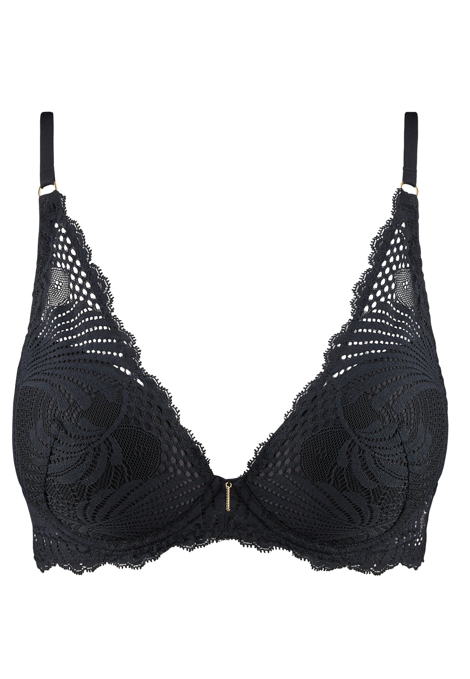 A Fleur De Toi scarf-style plunge bra AUBADE Black