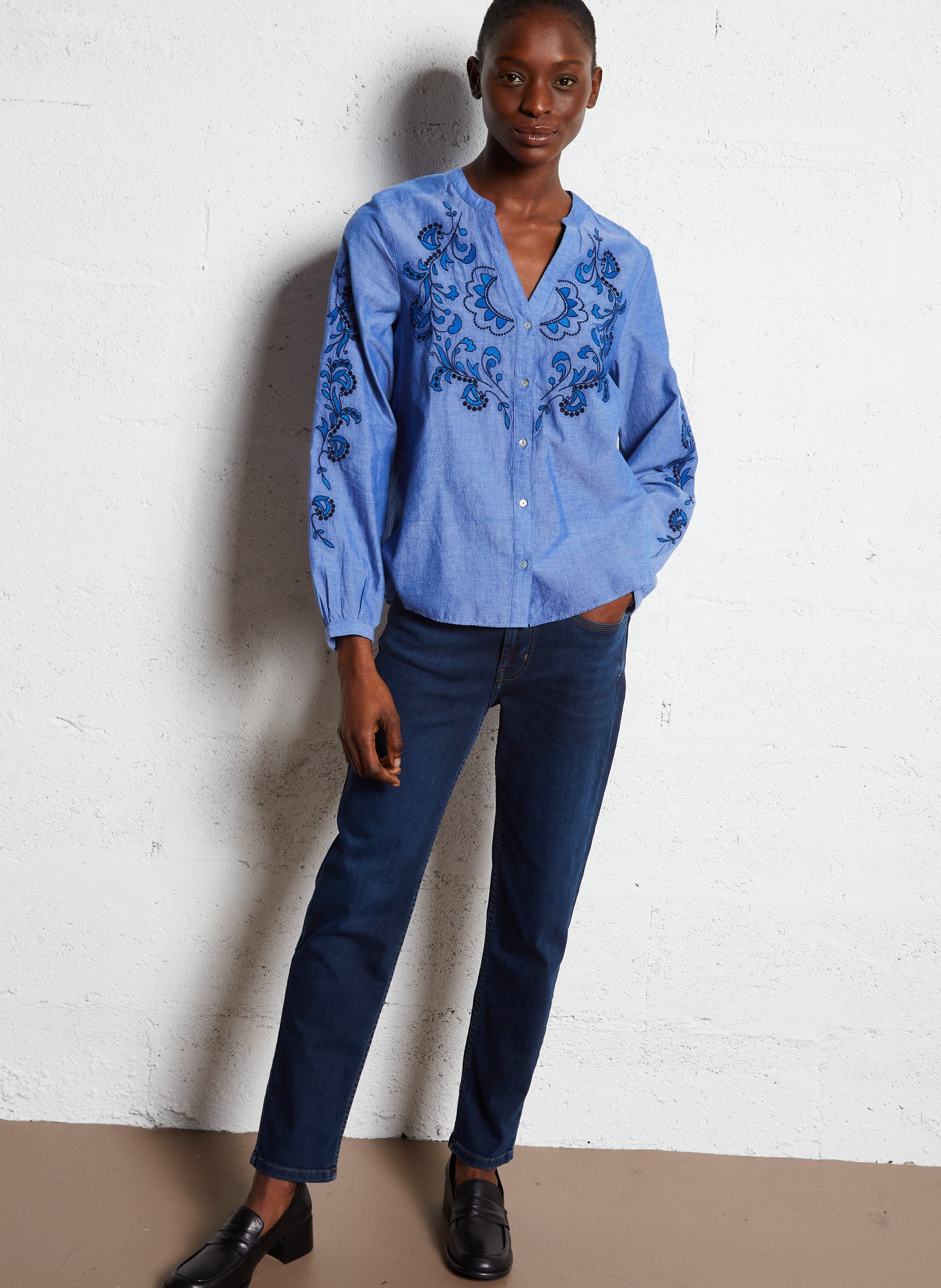 Cotton-blend boyfit jeans SUD EXPRESS Blue