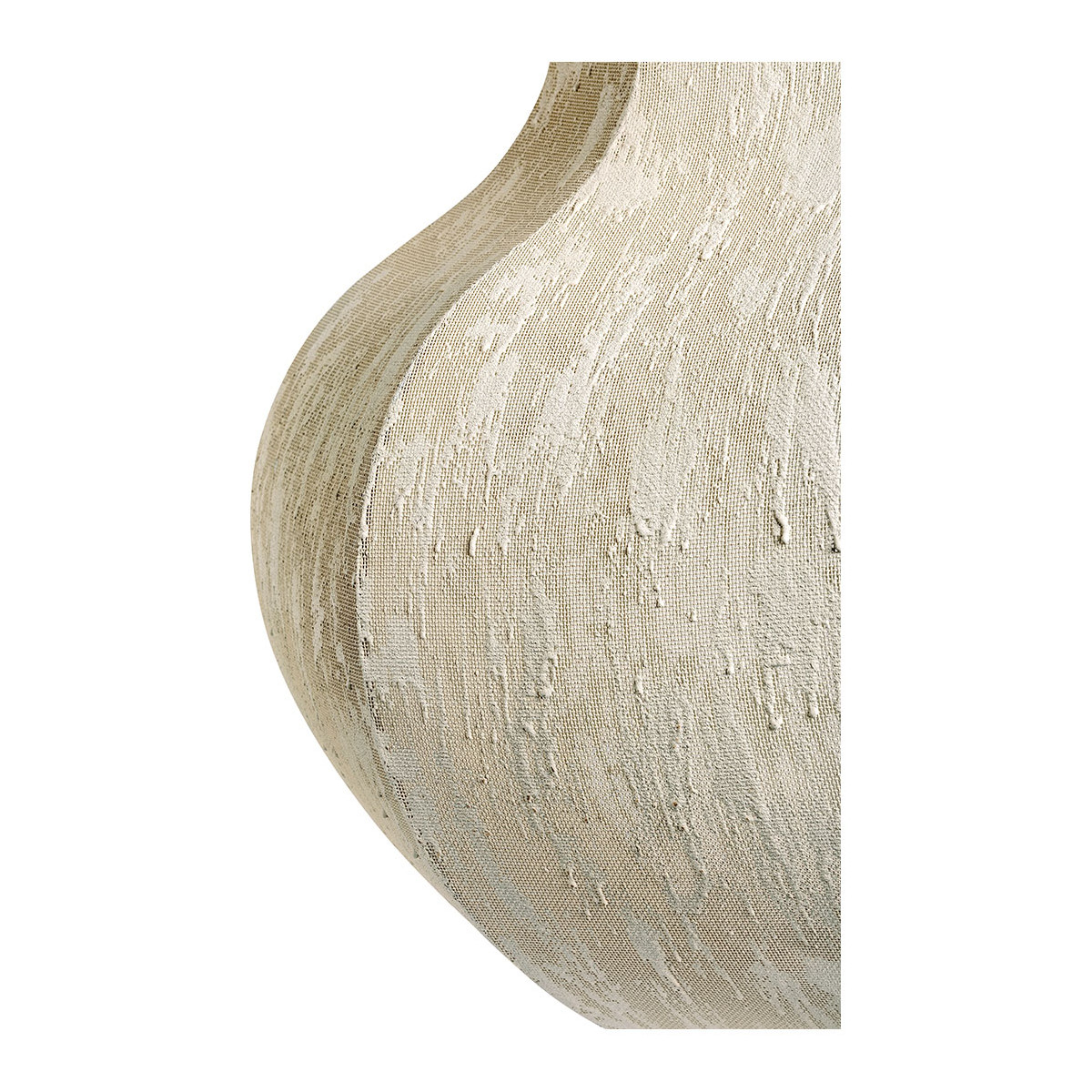 Sora fabric and metal pendant light - cream - ø 60 x 56 cm BLANC D'IVOIRE White