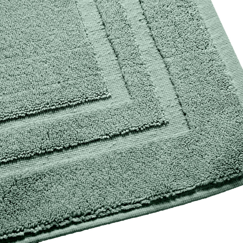 100% combed cotton bath mat COTON PUR Green