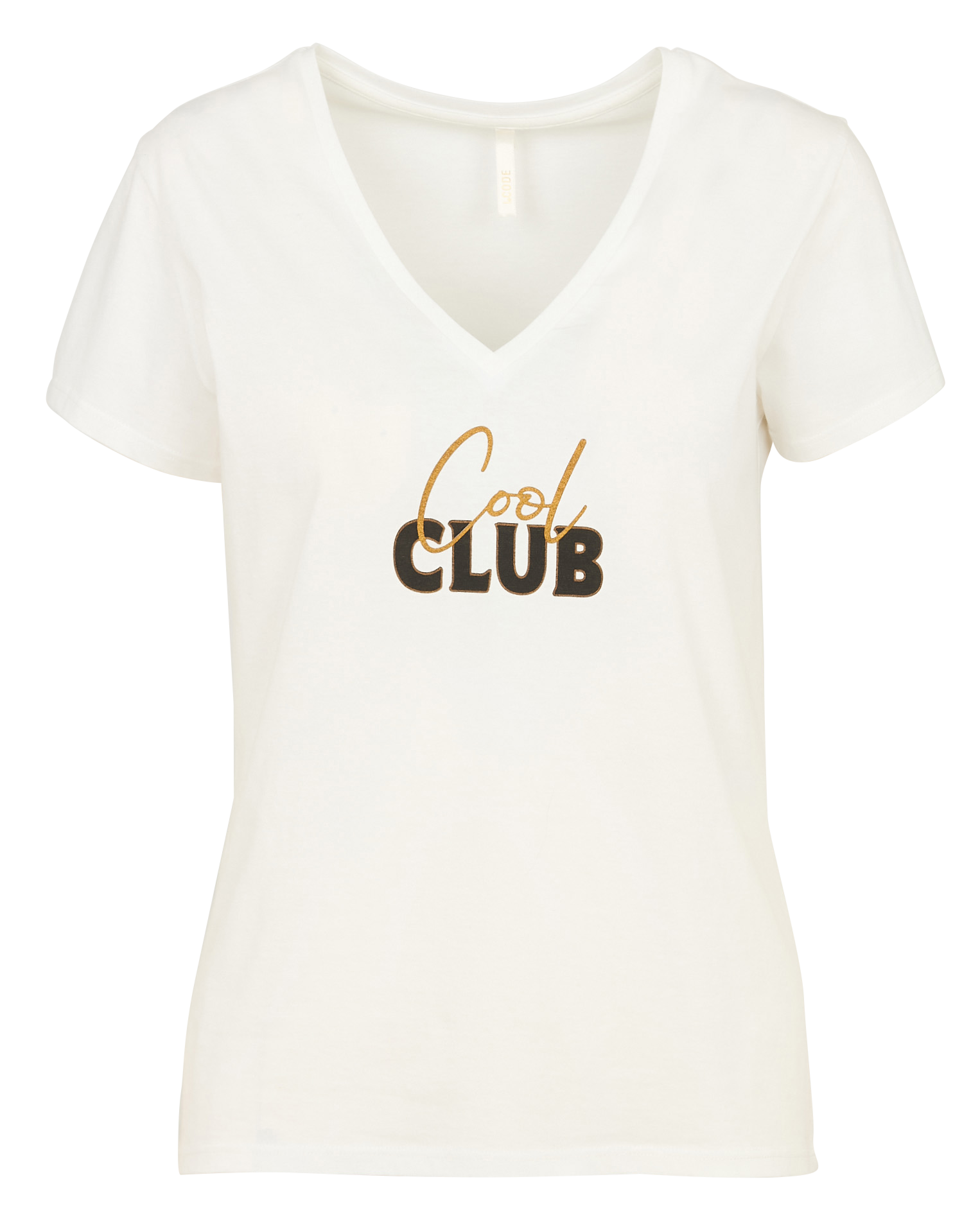 Tee-shirt droit sérigraphié en coton I CODE Blanc