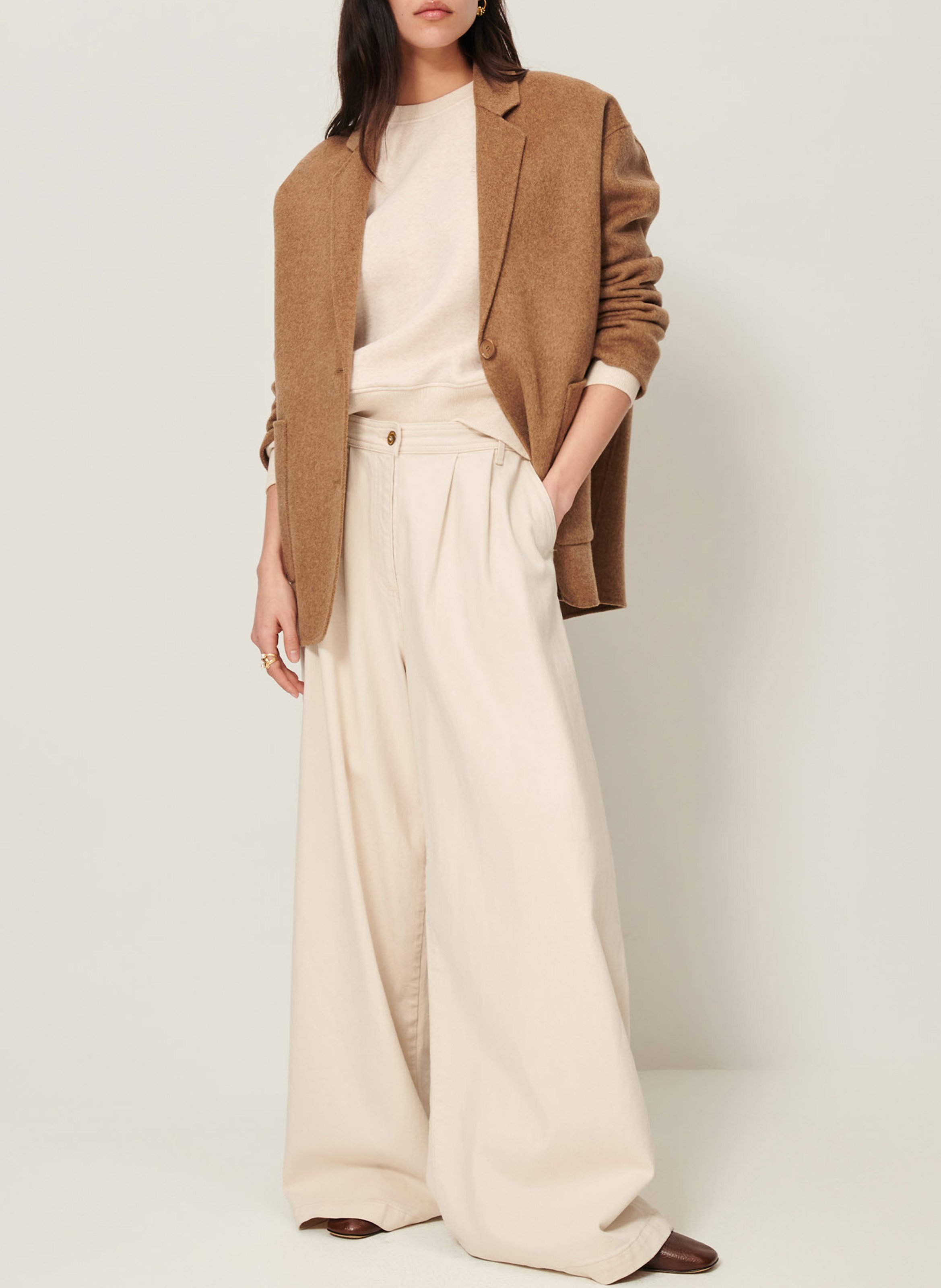 Wool-blend blazer SESSUN Beige
