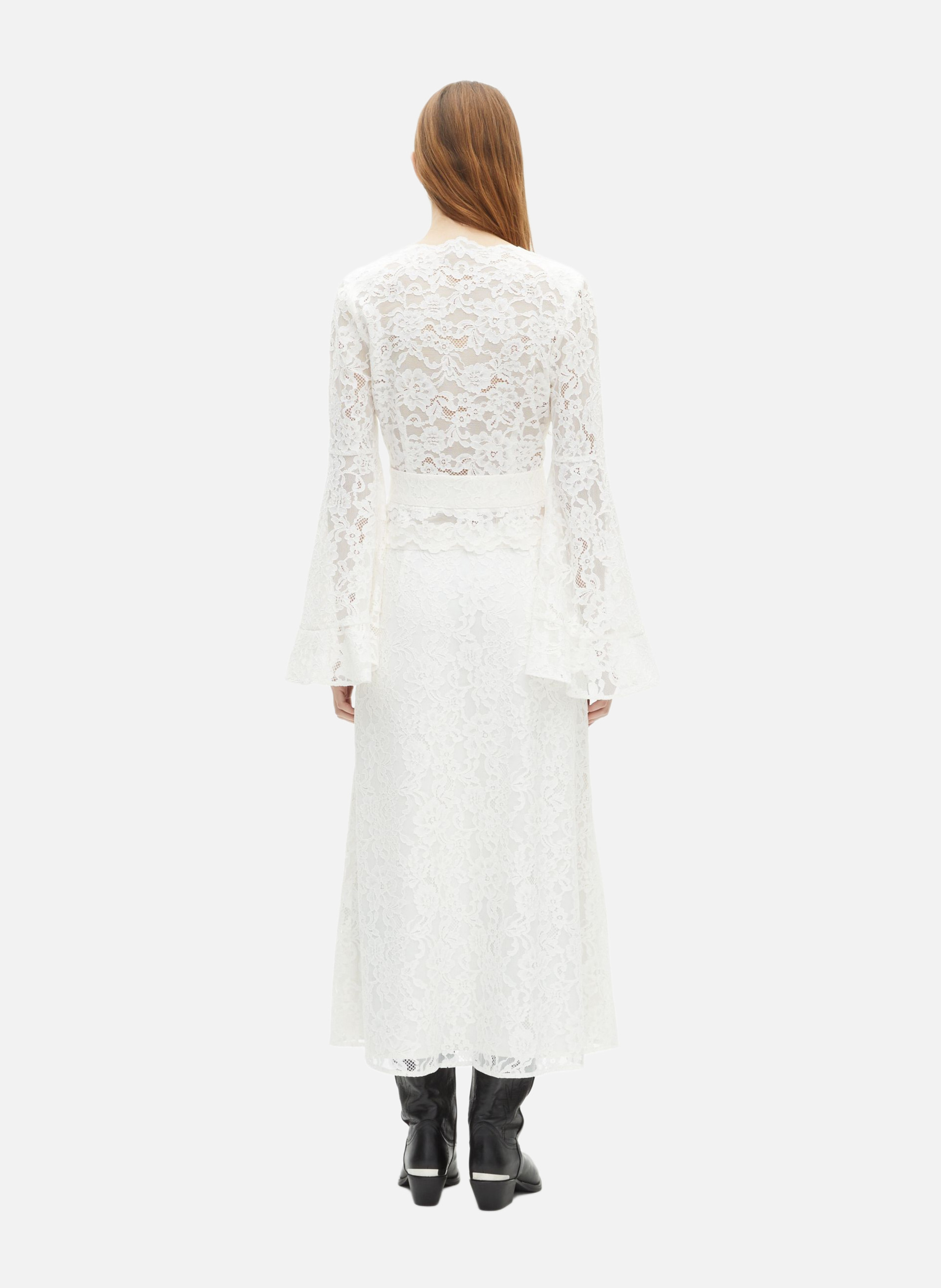 Flared sleeve lace top THE KOOPLES White