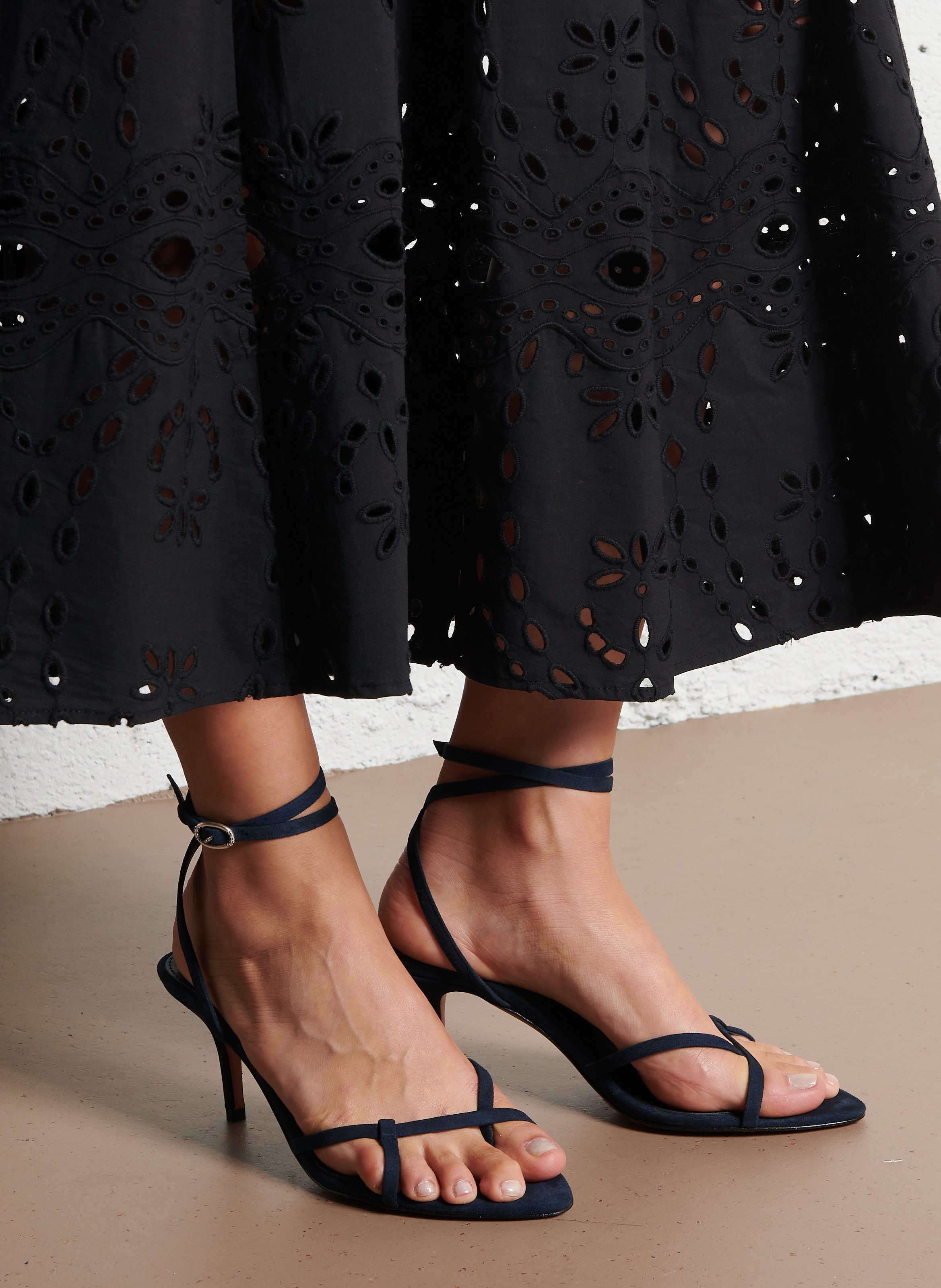 Suède sandalen met hak BA&SH Blauw