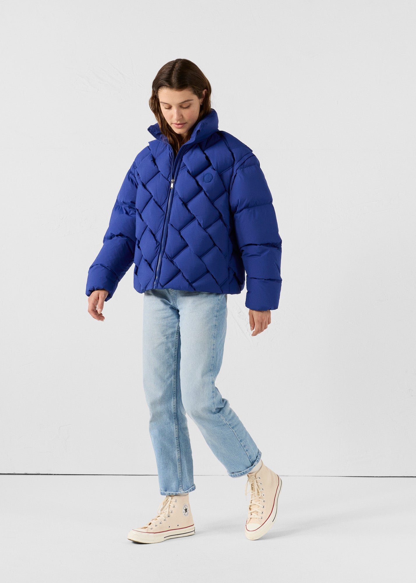 Alya quilted puffer cold weather jacket JOTT Blue