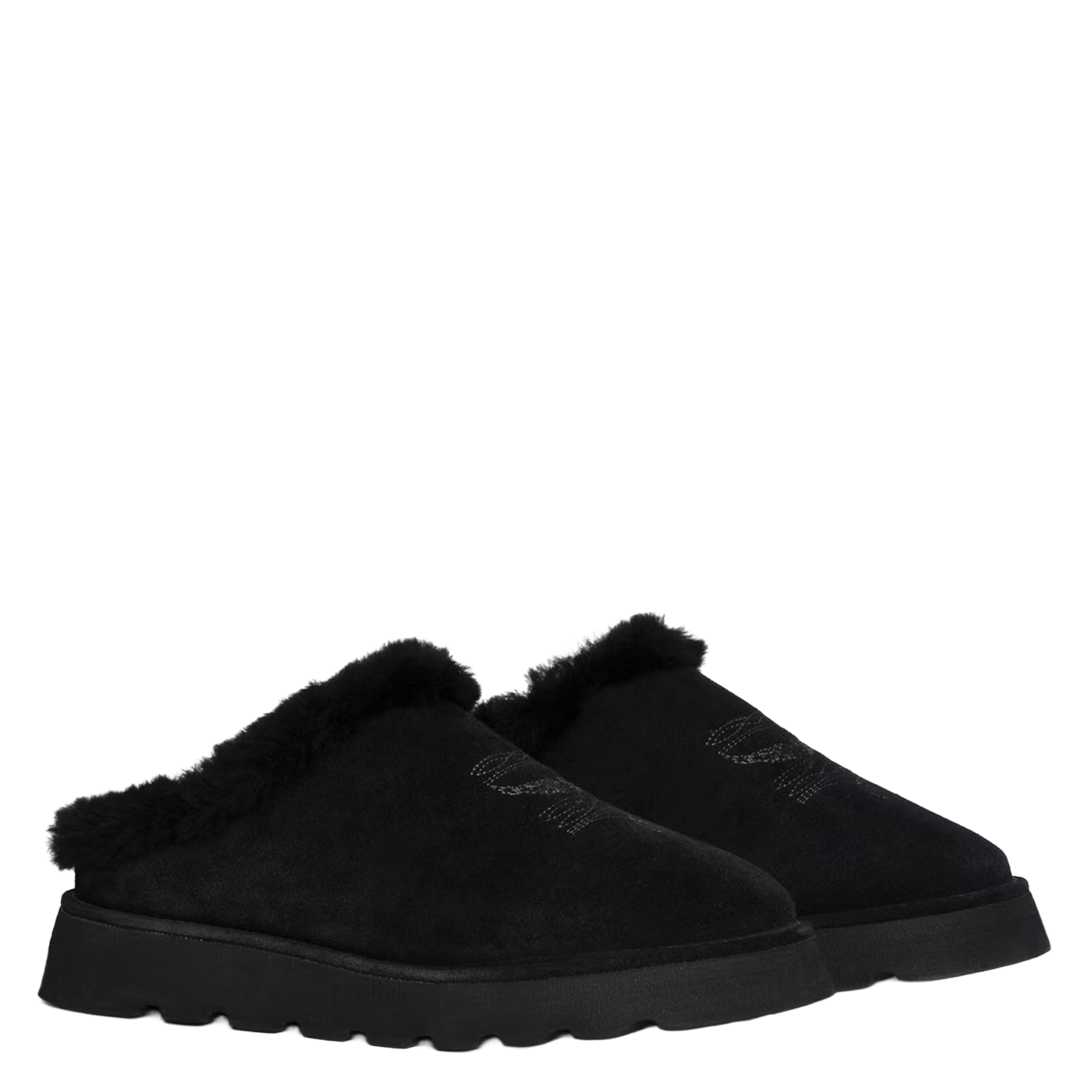 Mules suède et shearling ZADIG&VOLTAIRE Noir