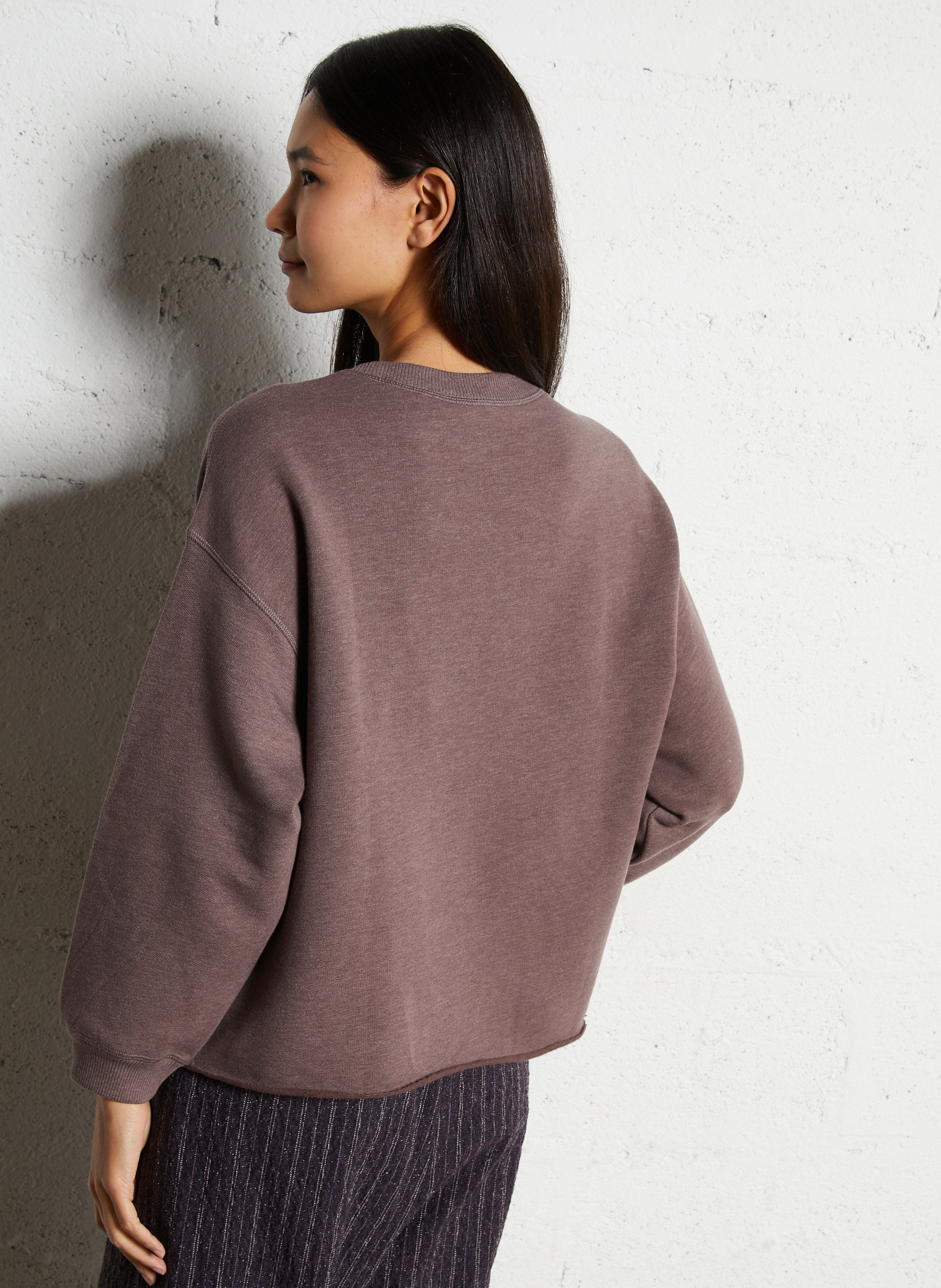 Oversized sweater met ronde hals van gemengd katoen HOD PARIS Bruin