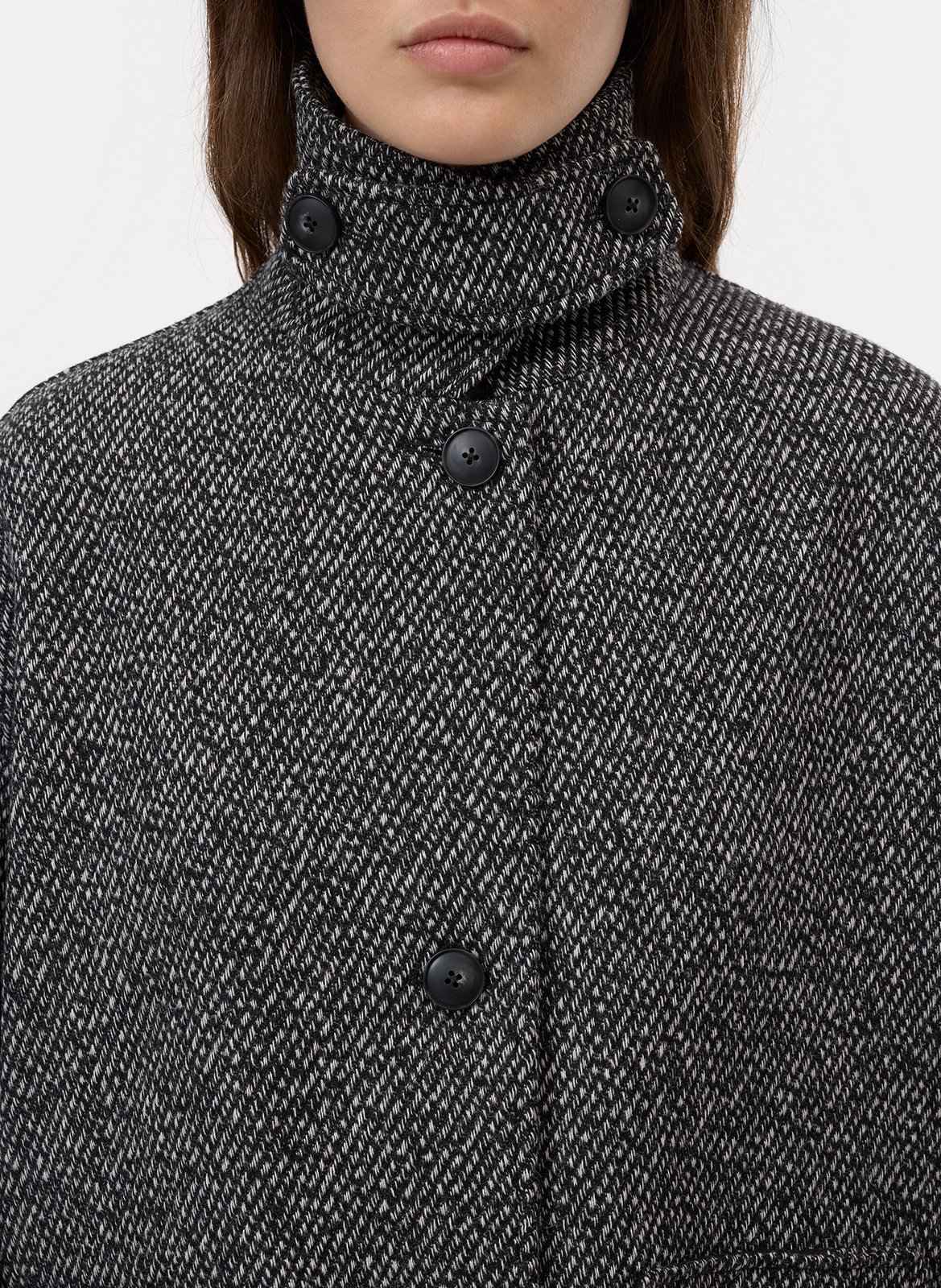 Oversized jacket in mixed recycled wool CLOSED Grey
