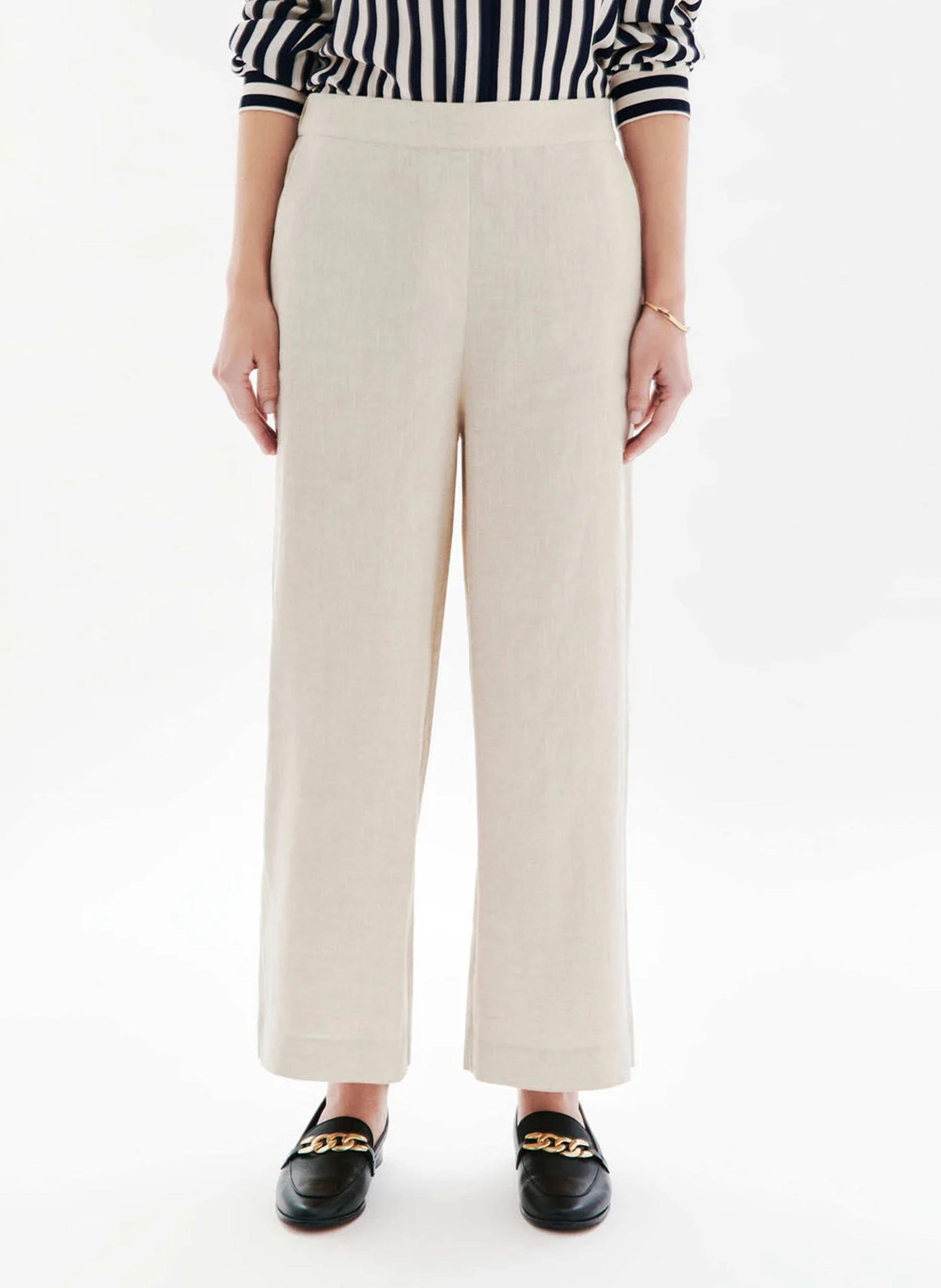 Pantalon large en lin CAROLL