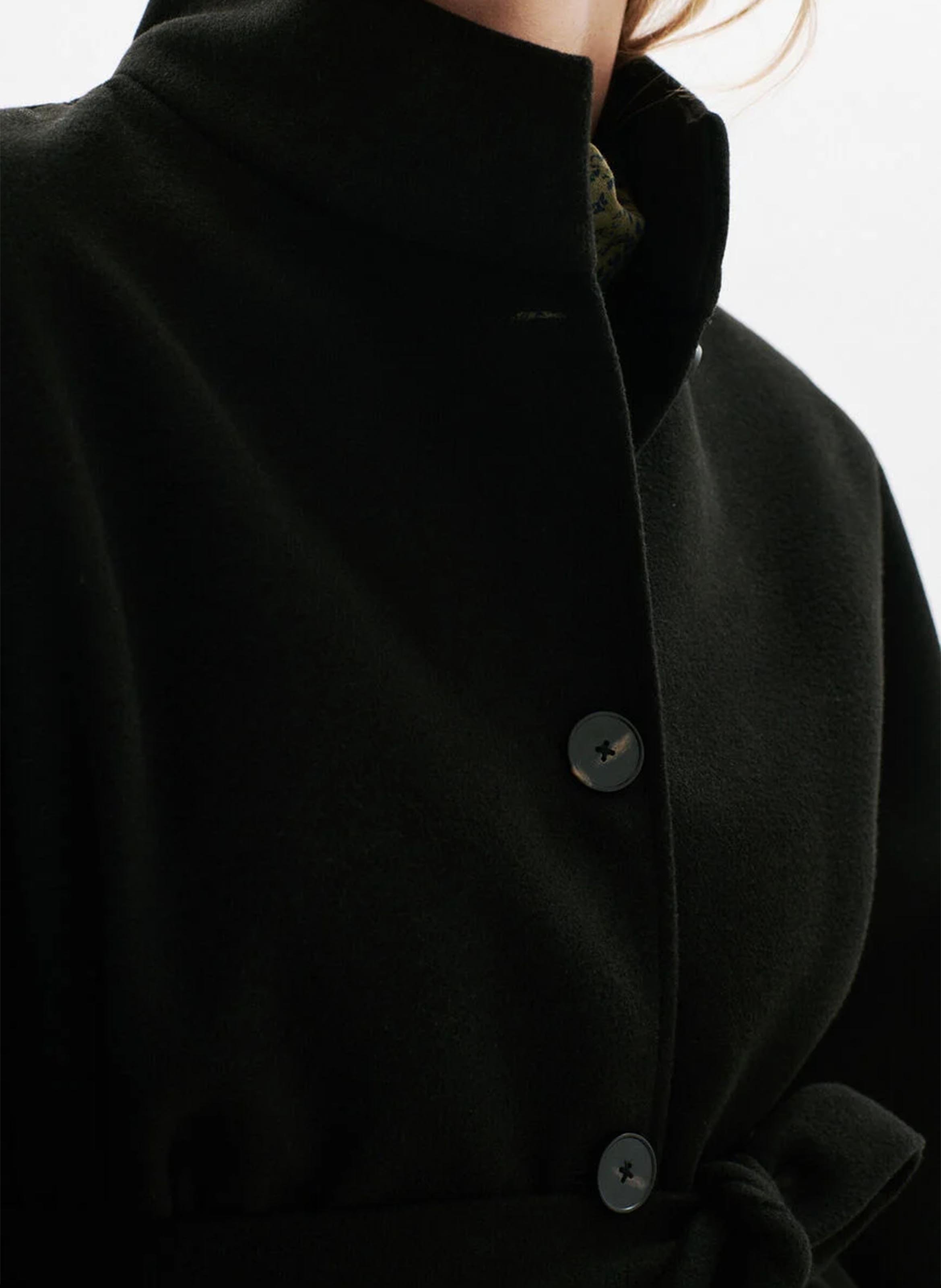 Ruime coltrui poncho CAROLL Zwart