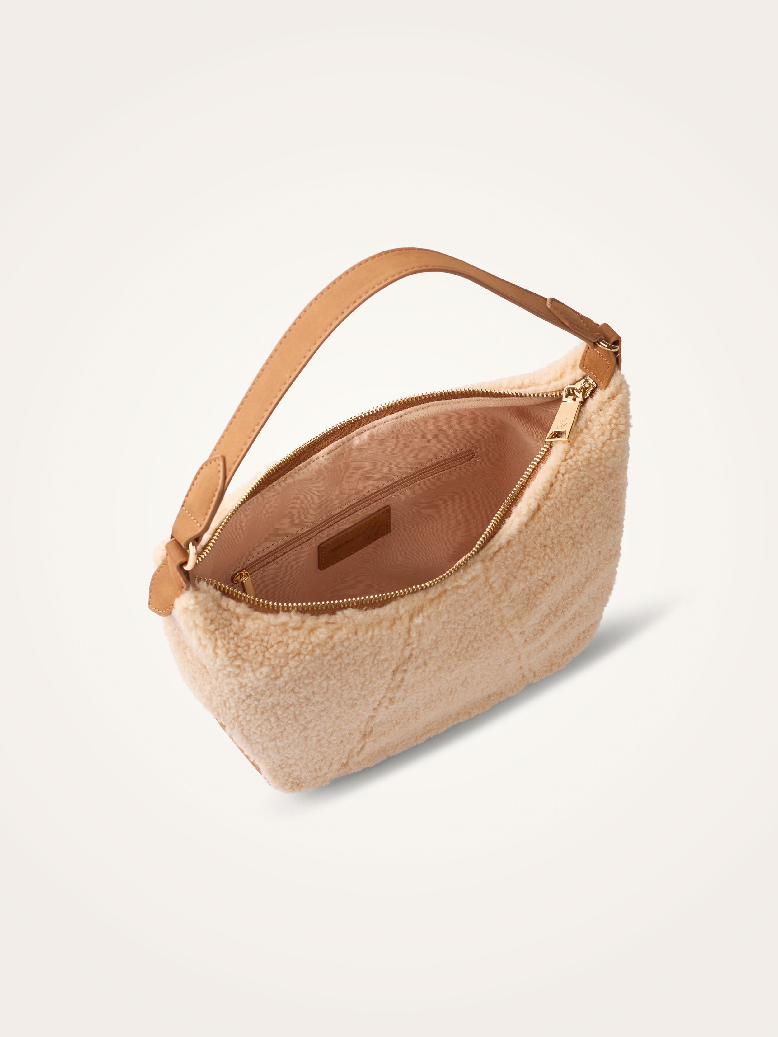 Sac hobo en sherpa VANESSA WU Beige