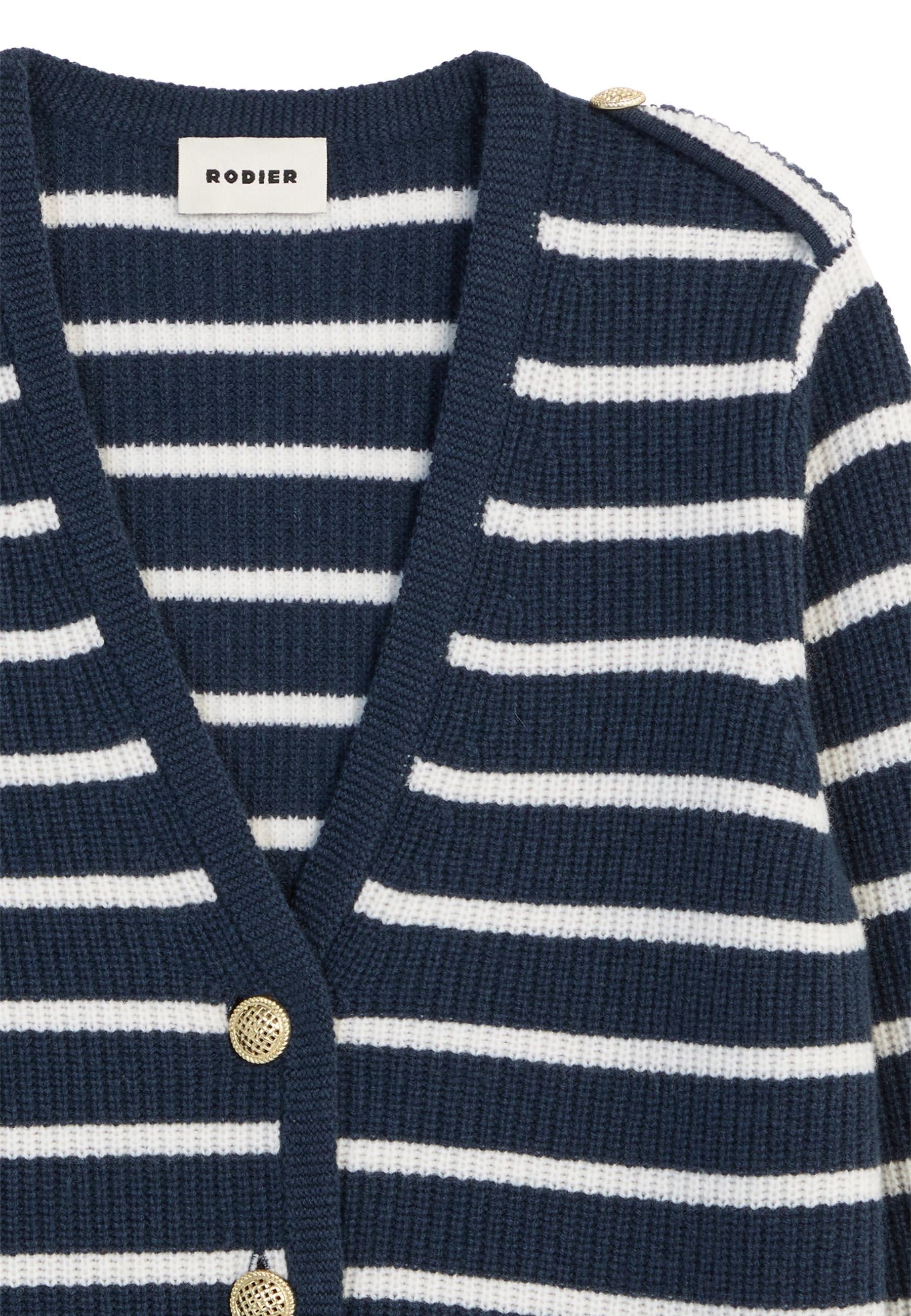 Striped wool vest RODIER Blue