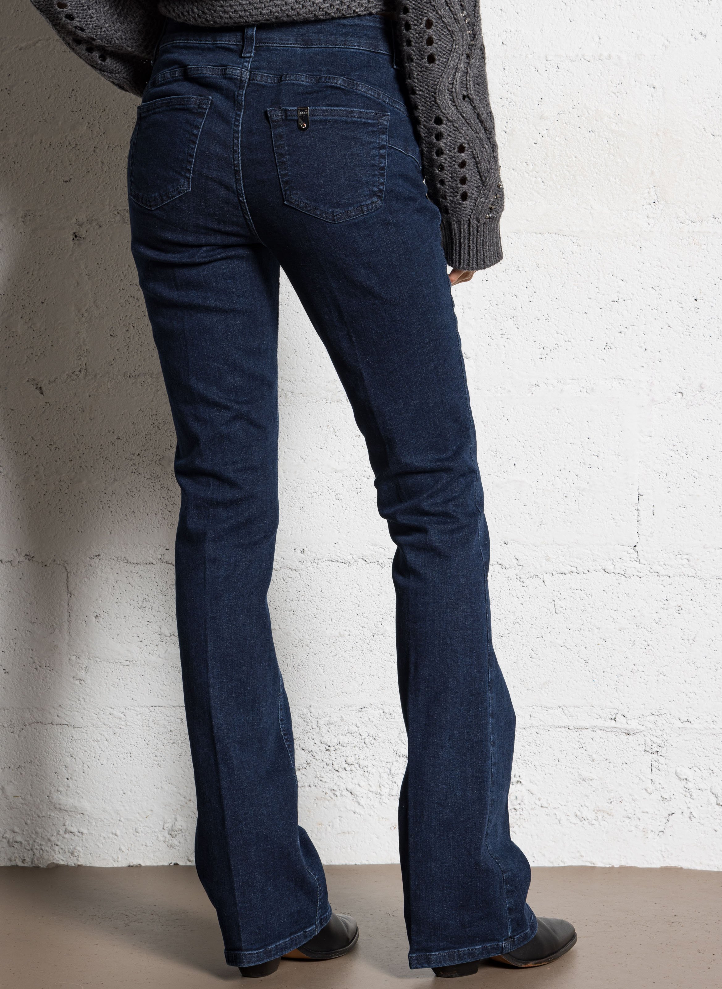 Jean bootcut en coton mélangé LIU JO Bleu