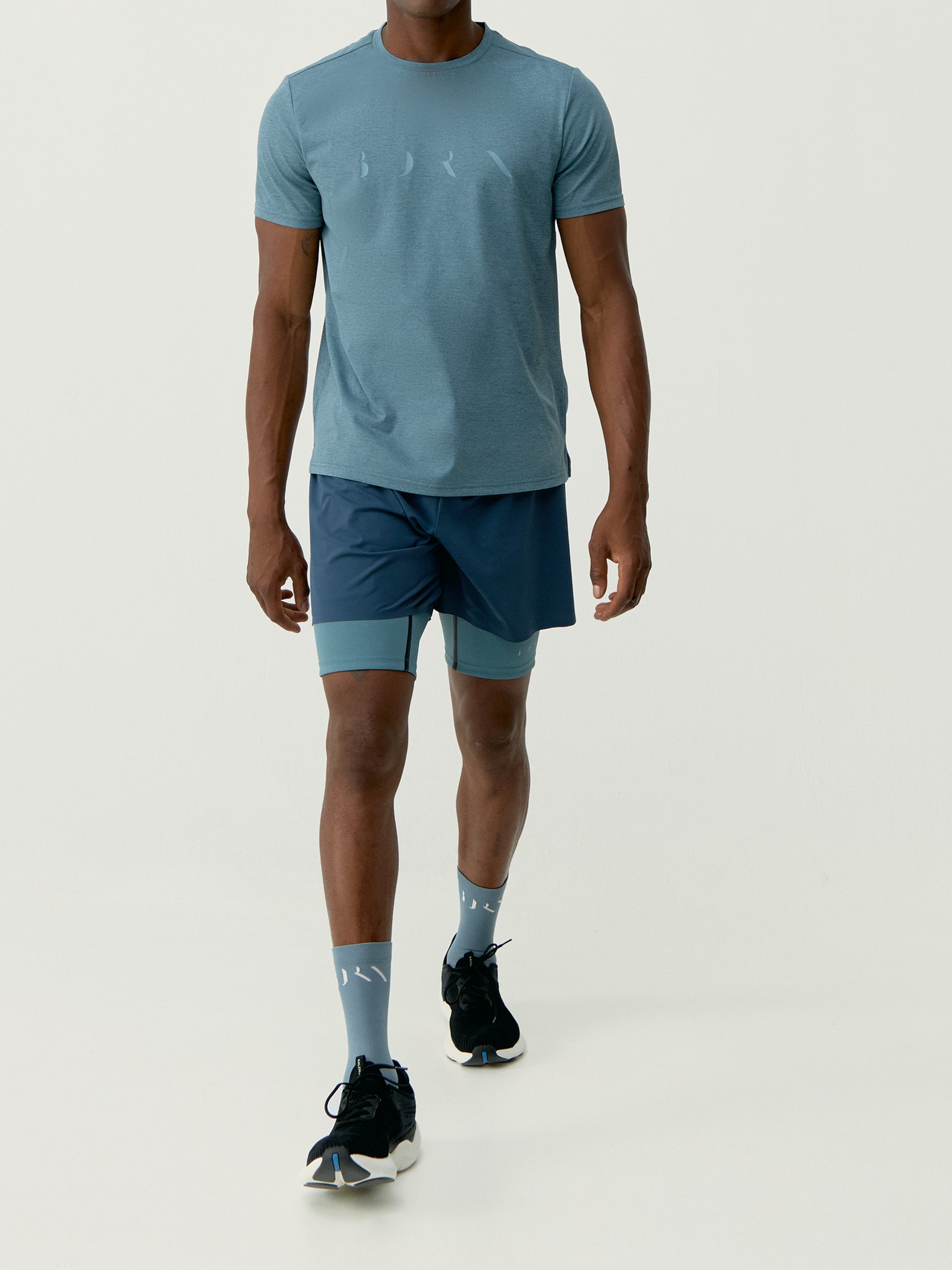 Men's Training Sports Shorts BORN LIVING YOGA Blue