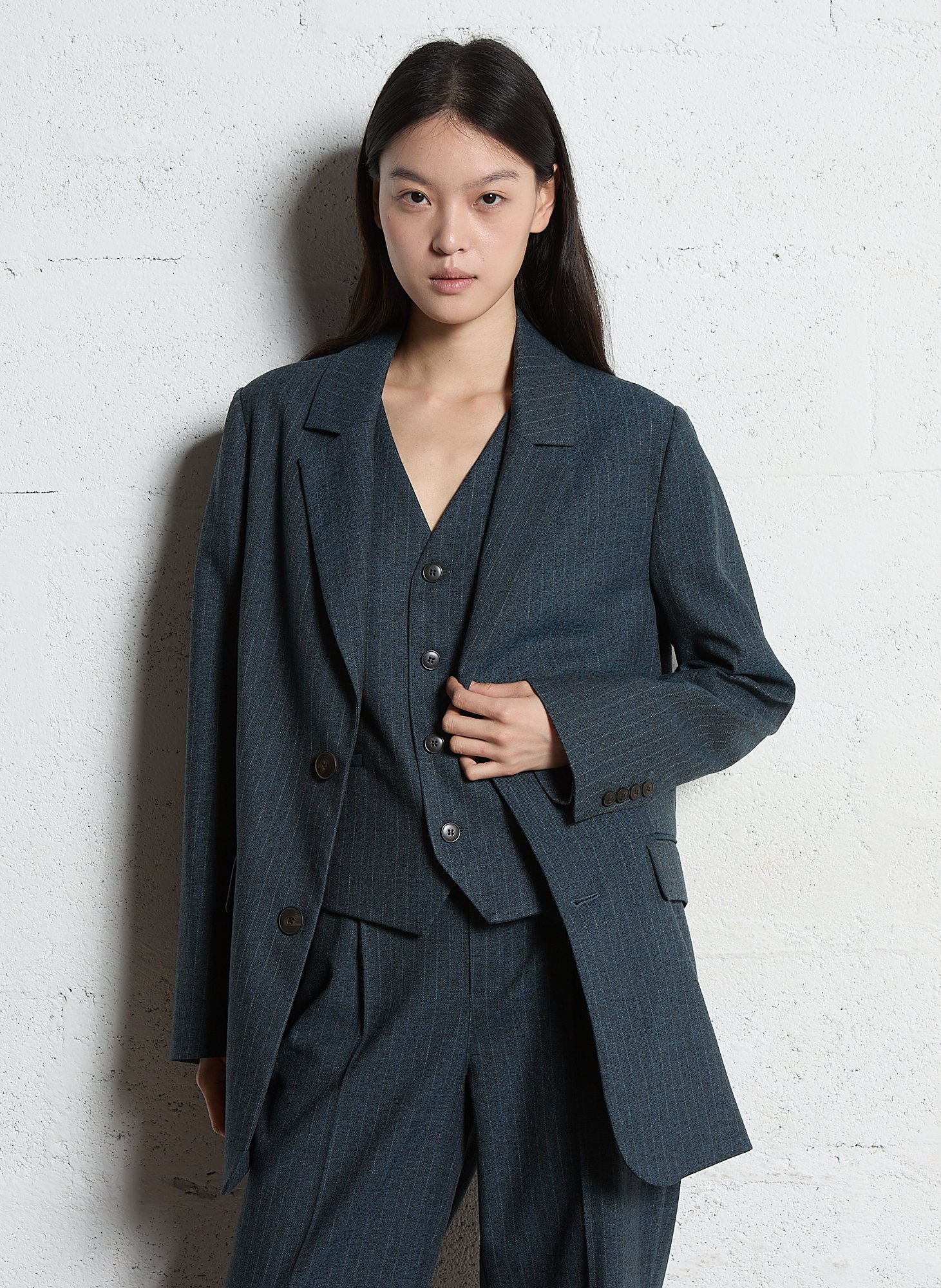 Striped suit jacket MAISON 123 Grey