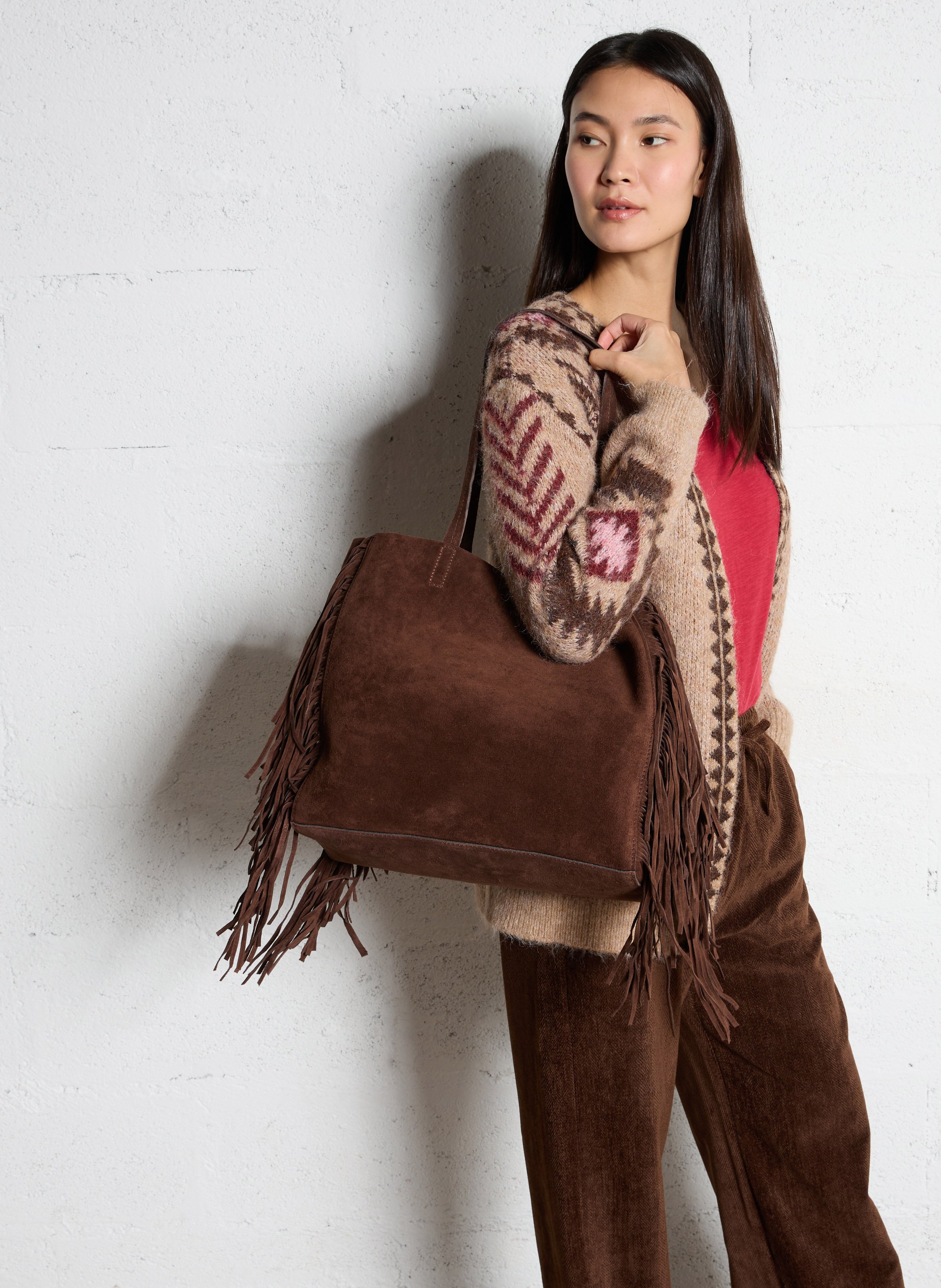 Lederstiefeletten mit Absatz und Reptil-Print - Look 1