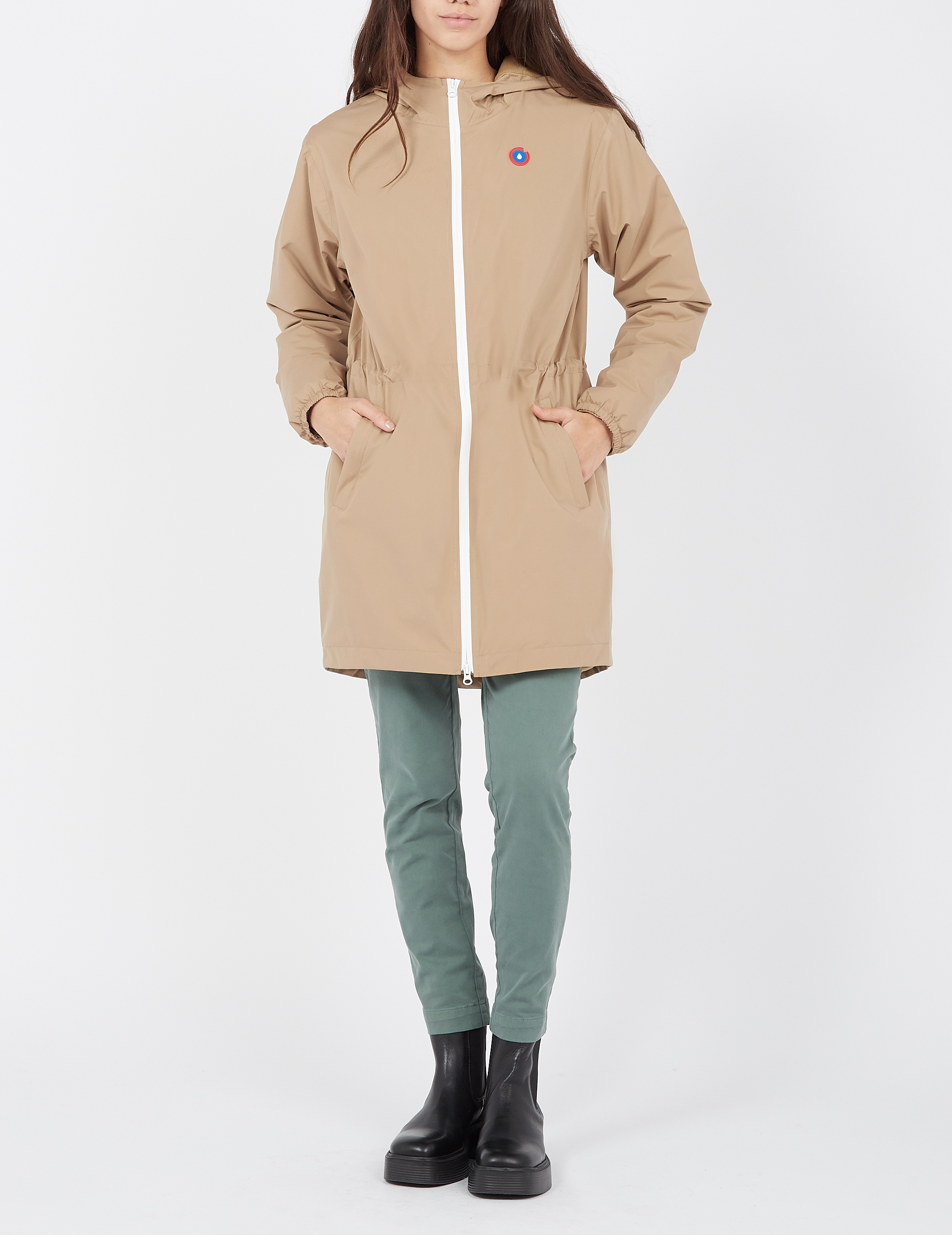 Coupe-vent imperméable à capuche  FLOTTE Beige