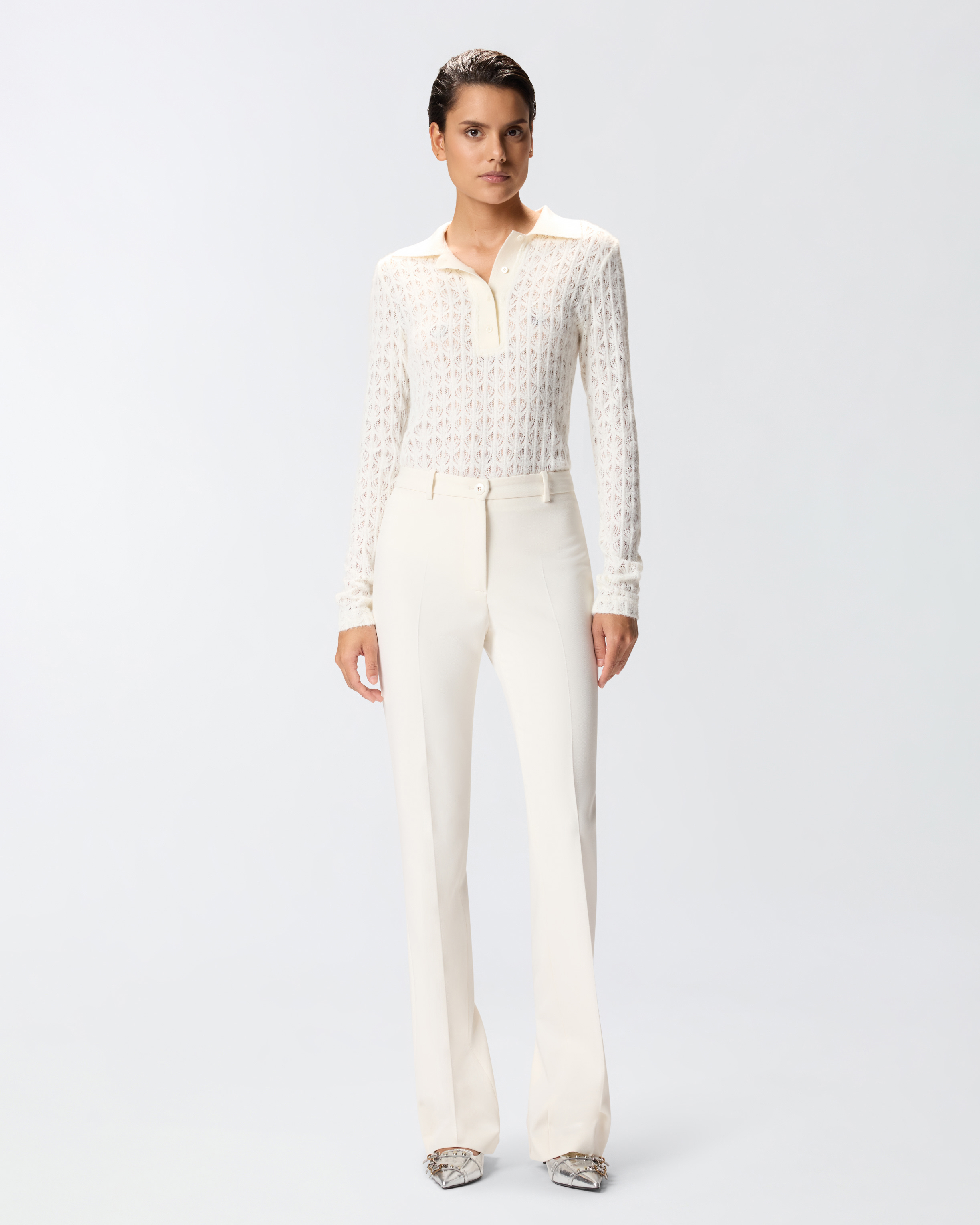 Slim long pants PINKO White