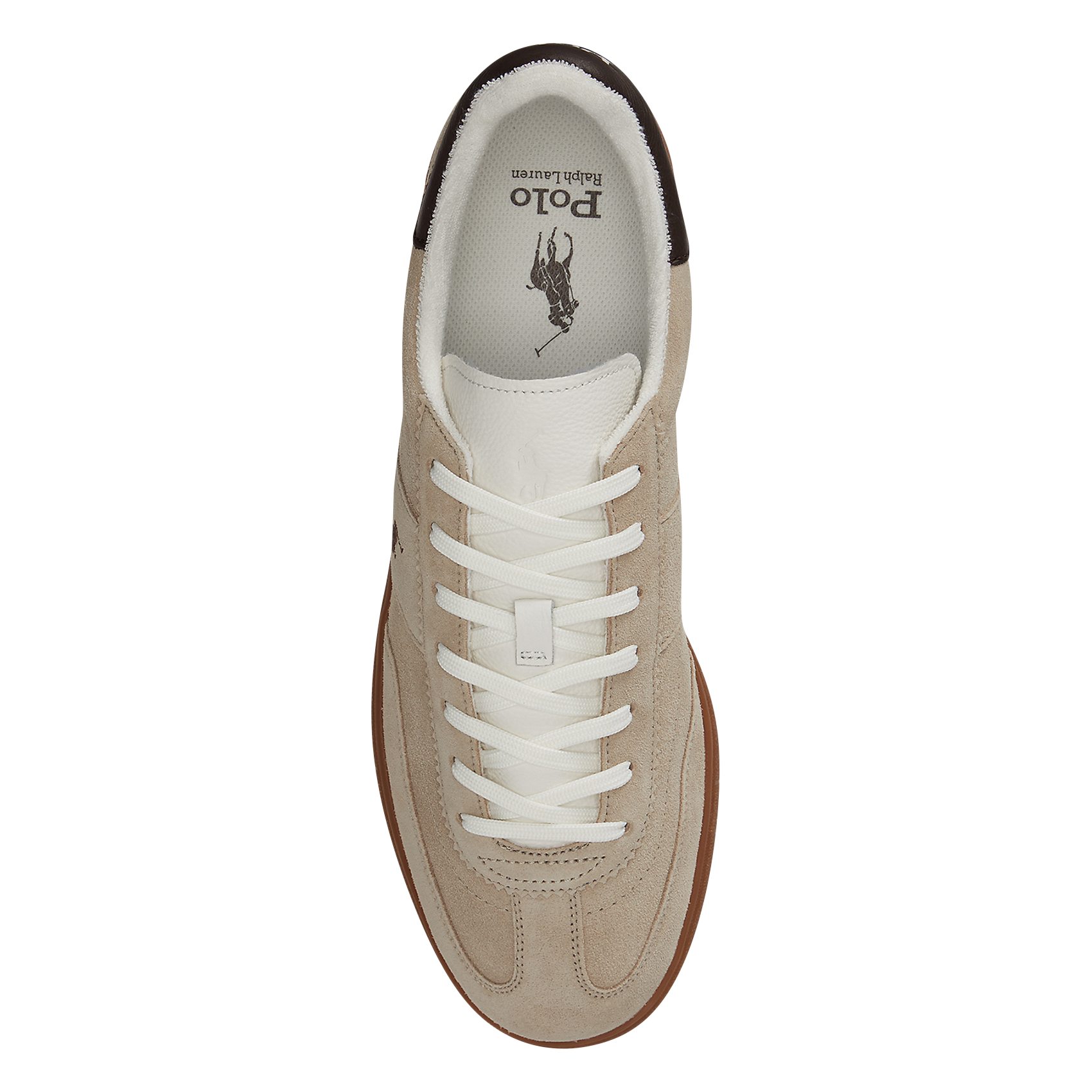 Niedrige Sneaker aus Veloursleder POLO RALPH LAUREN Beige