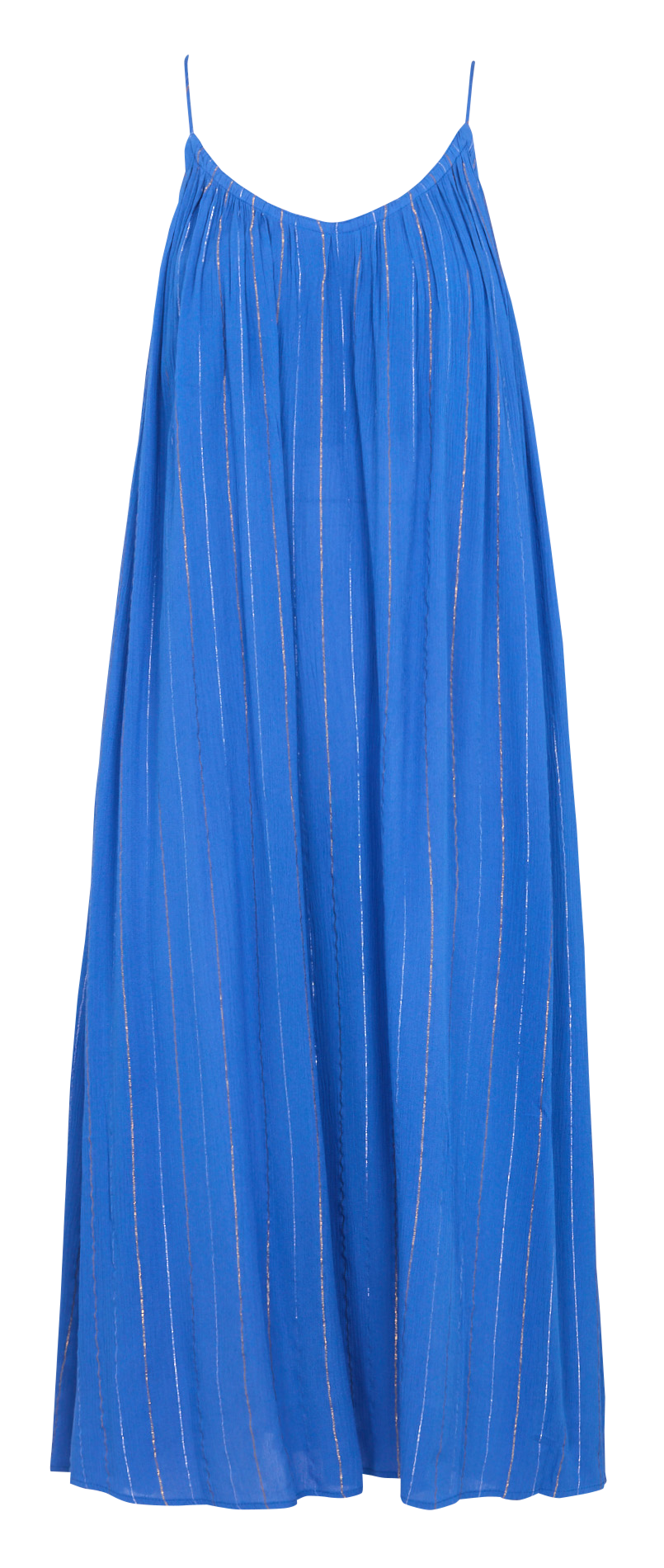 Loose-fitting sleeveless dress with metallic threads SEE U SOON Blue