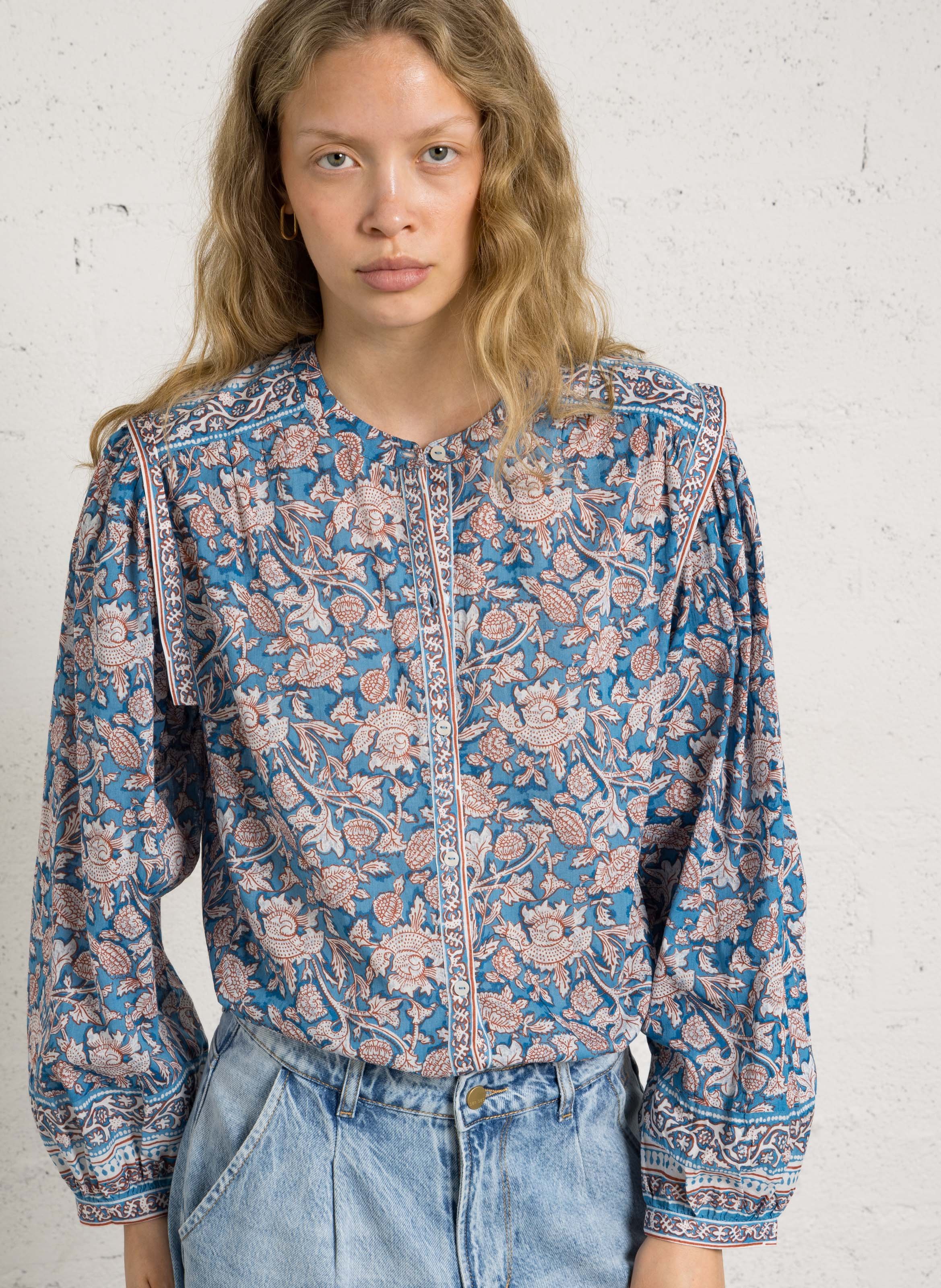 Chemisier ample imprimé col rond LOUISE MISHA Multicolore