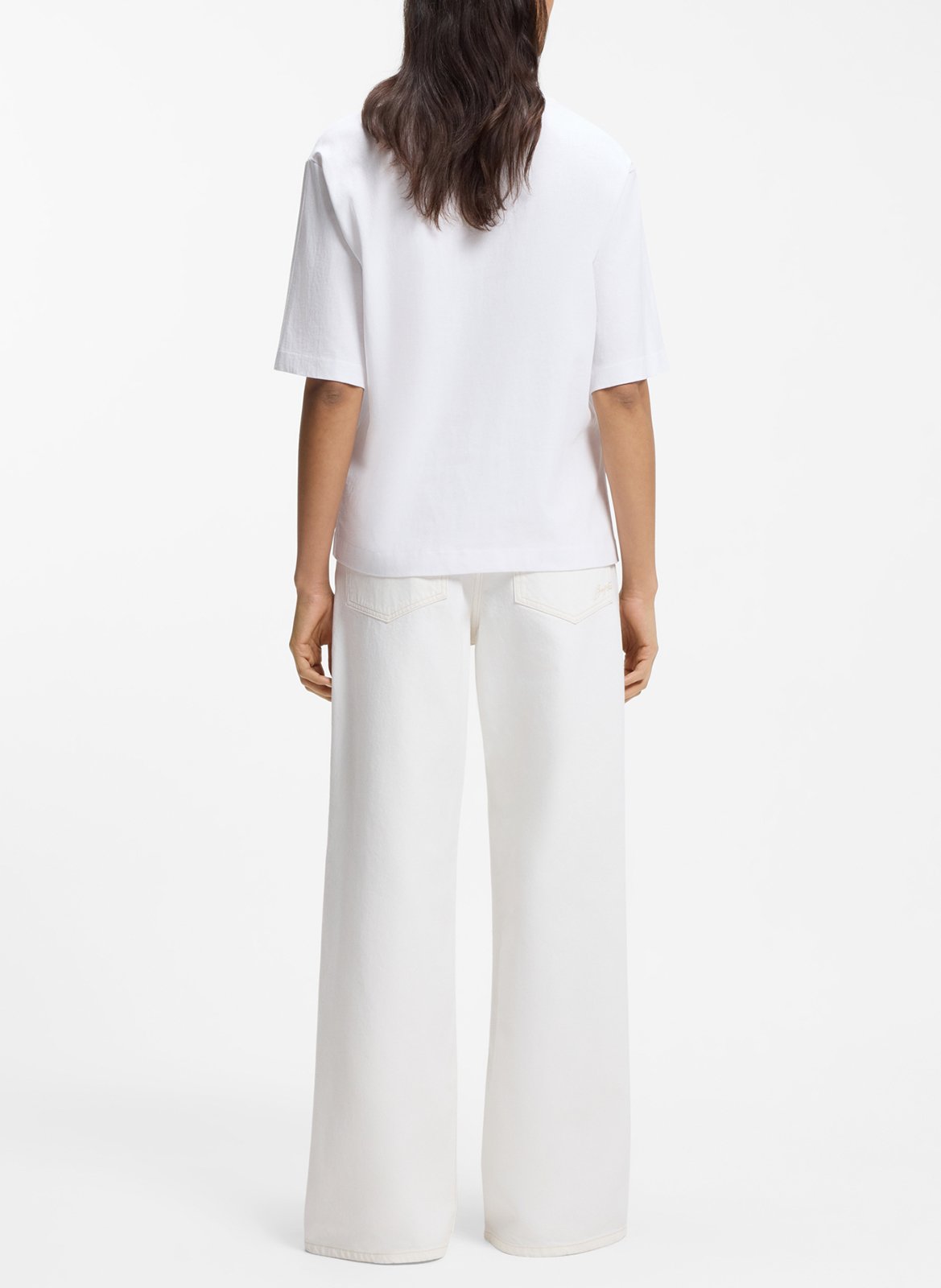 Camiliday round-neck sleeveless cotton top BOSS White