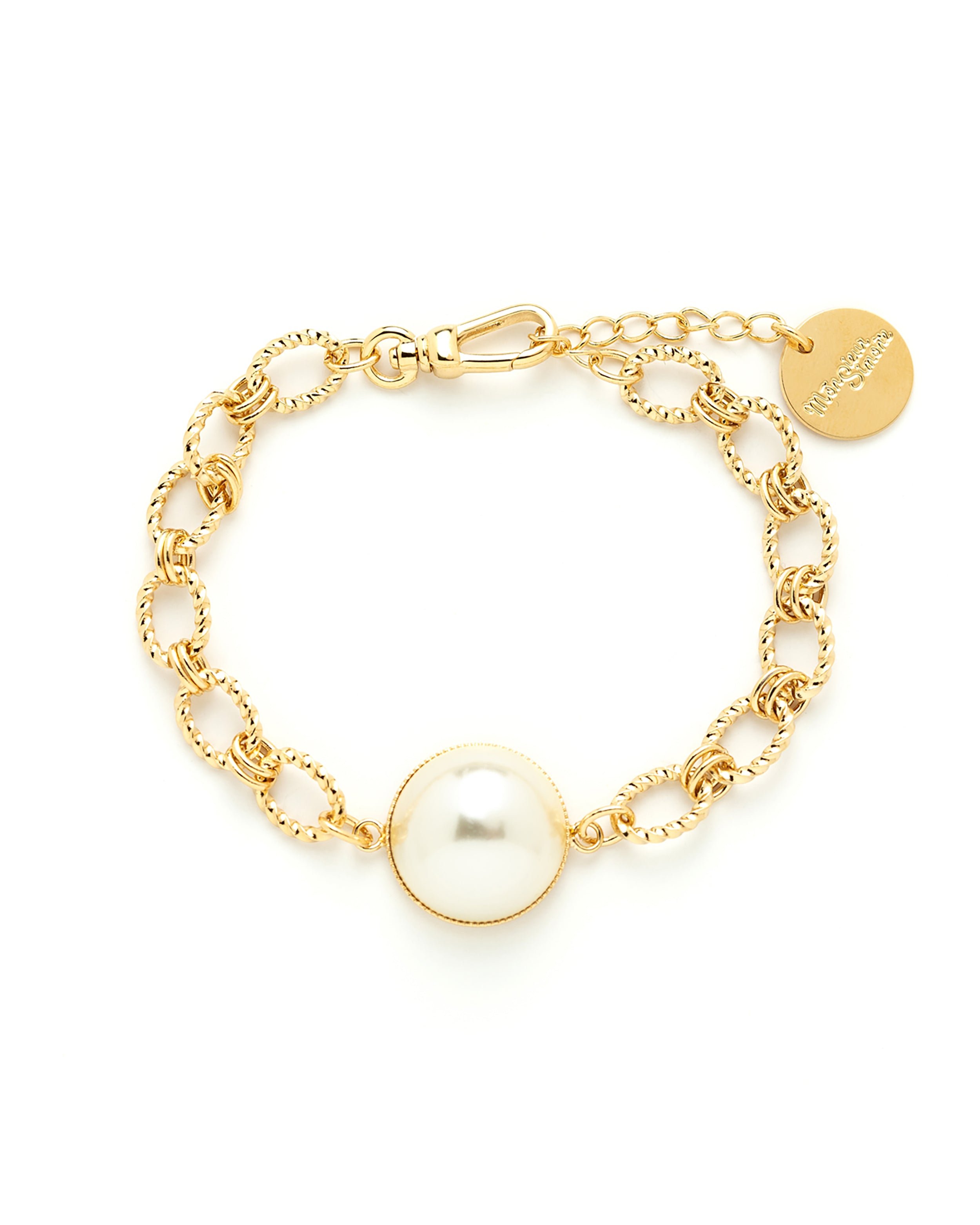 Silver plated pearl bracelet MONSIEUR SIMONE