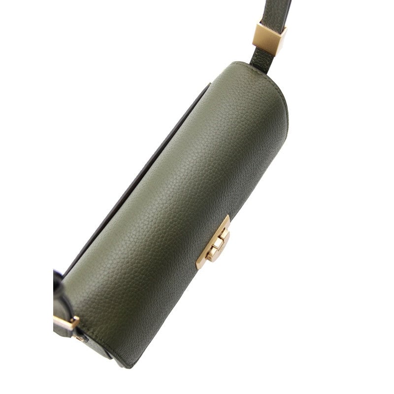 Crossbody bag in cowhide leather Khaki