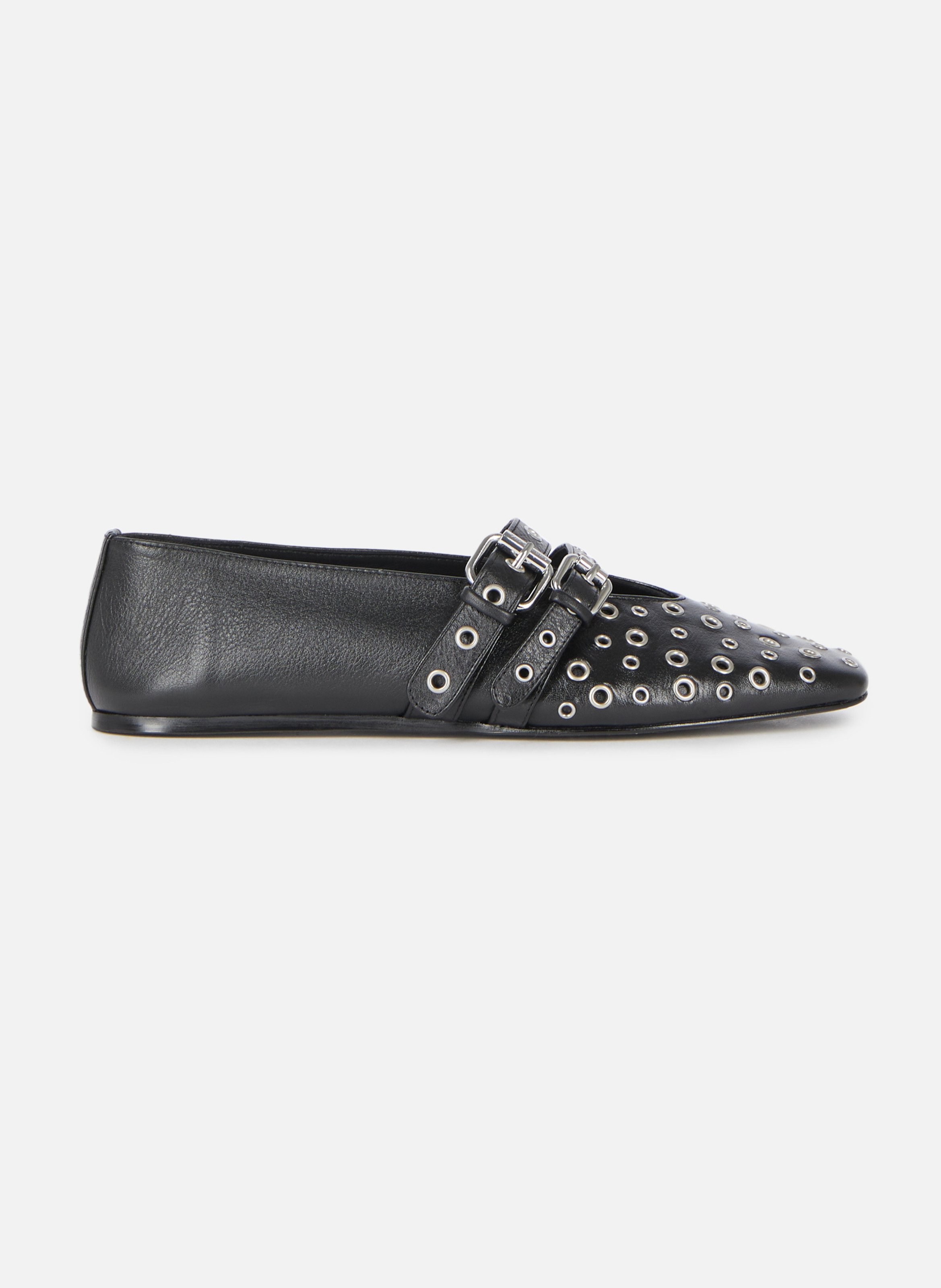 Ballet flat with leather studs THE KOOPLES Black