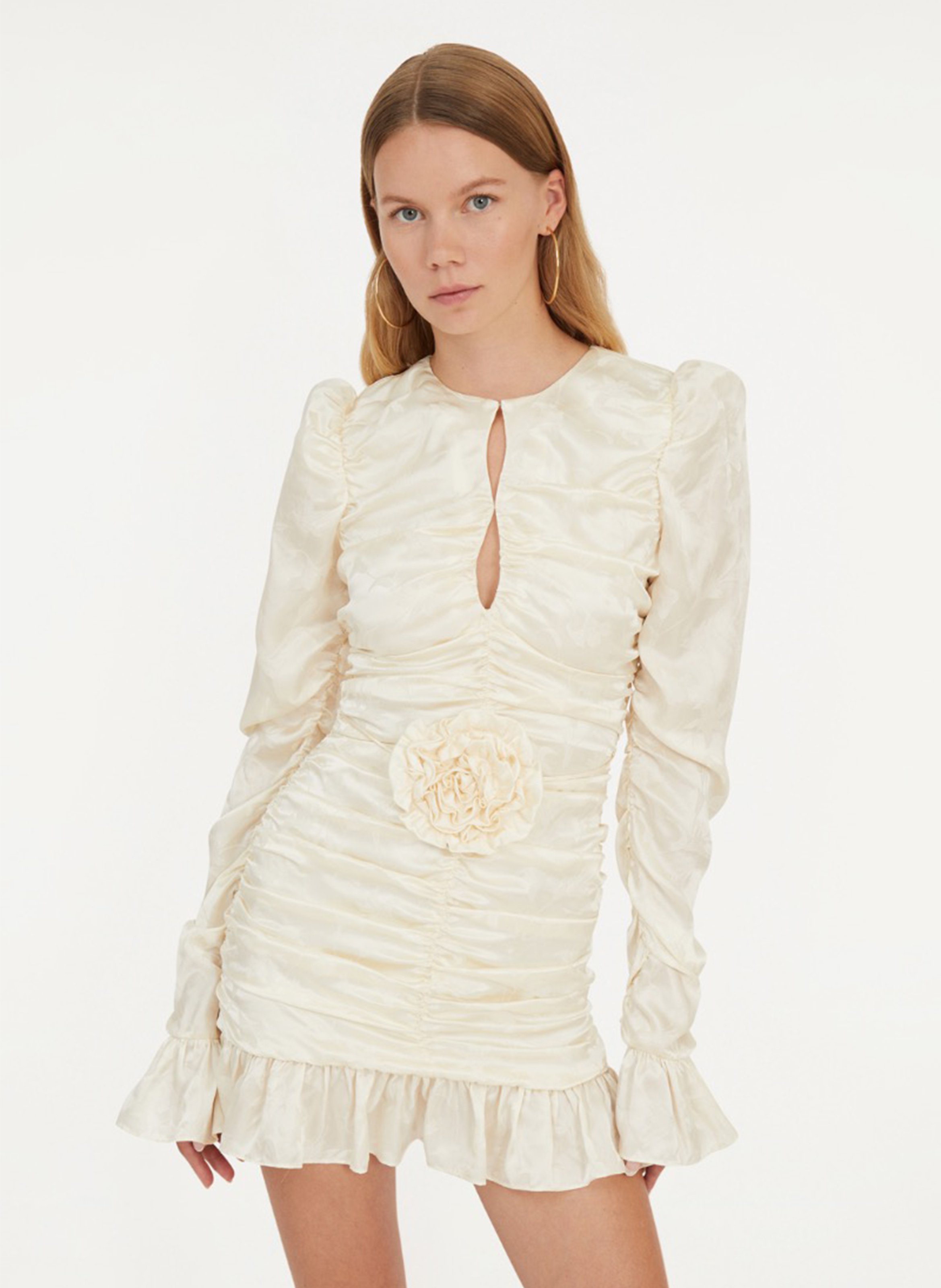 Satiniertes Kurzkleid ROTATE Mehrfarbig