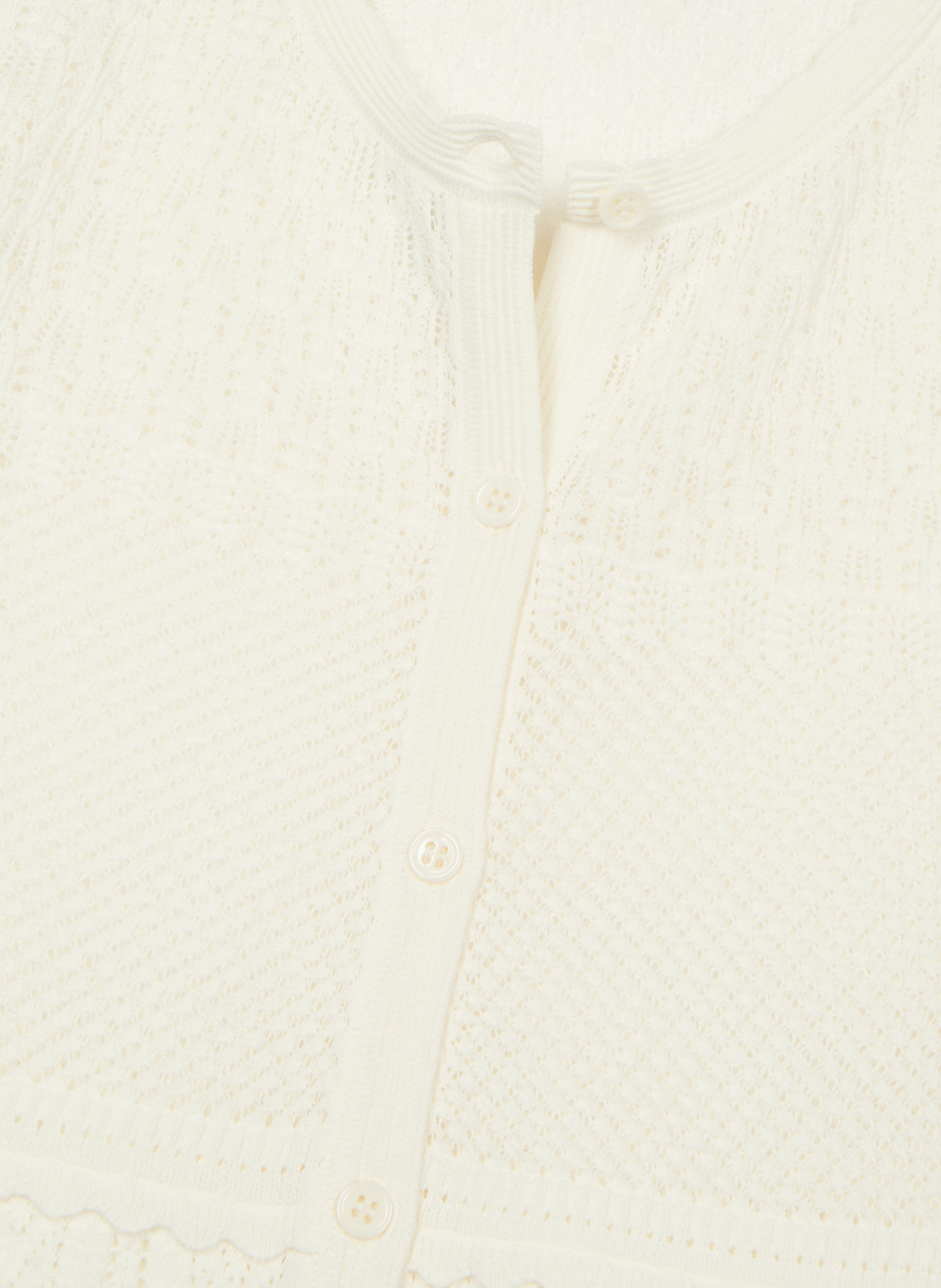 Openwork-knit cardigan THE KOOPLES Beige