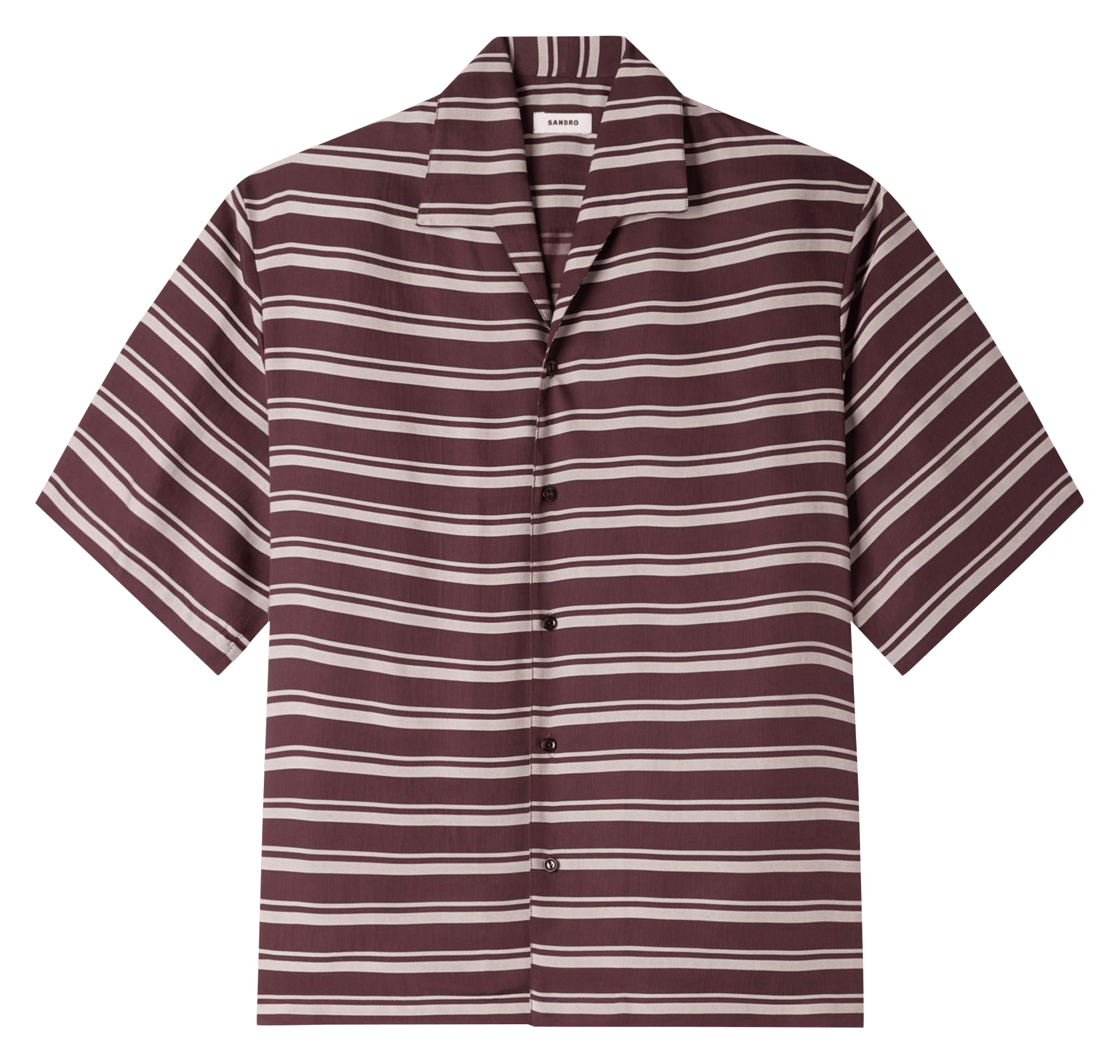 Chemise droite à rayures SANDRO Brown