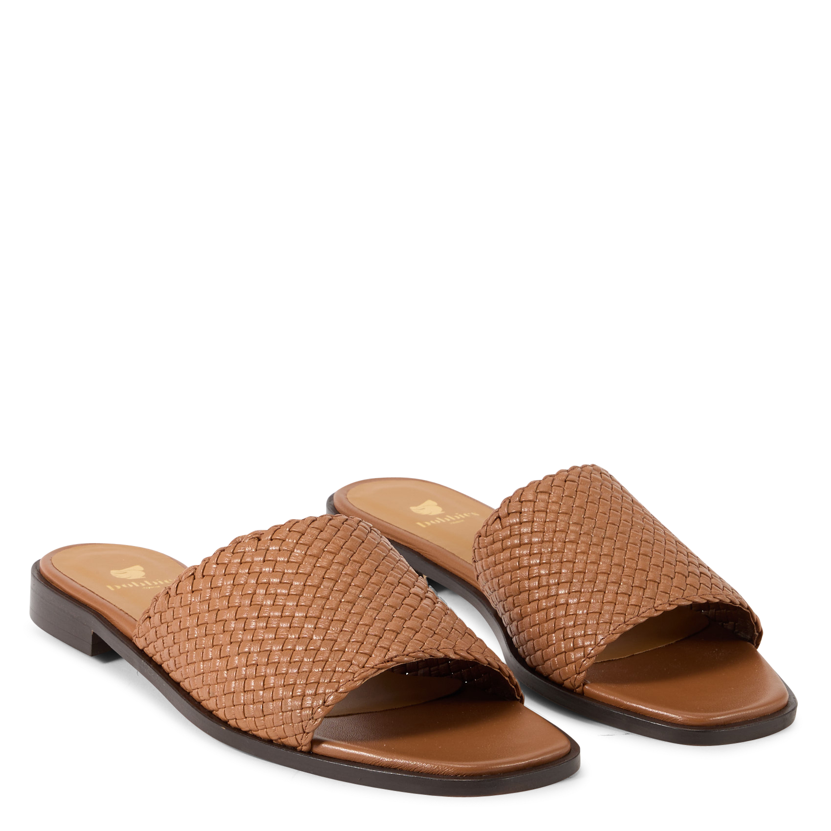 Geflochtene Leder-Mules BOBBIES Braun