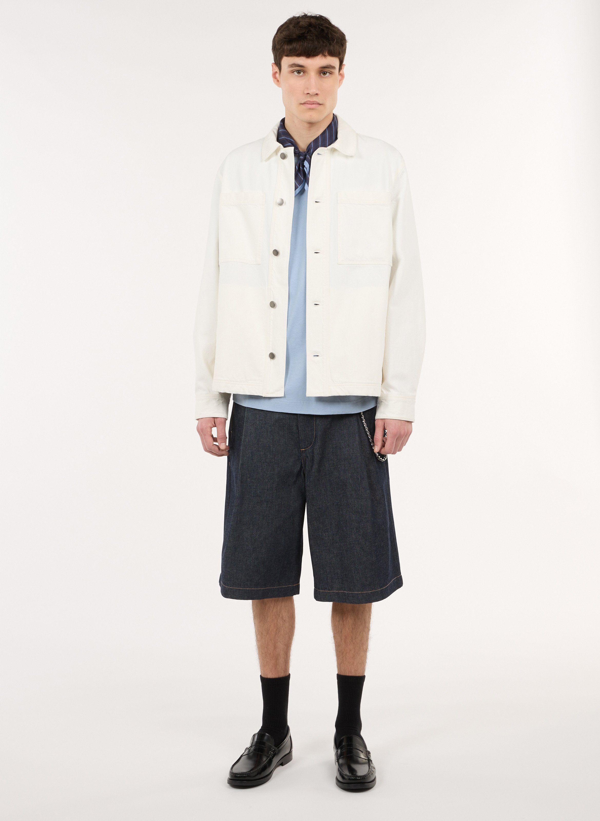 Oversize-Baumwolljacke mit klassischem Kragen SAISON 1865 Beige