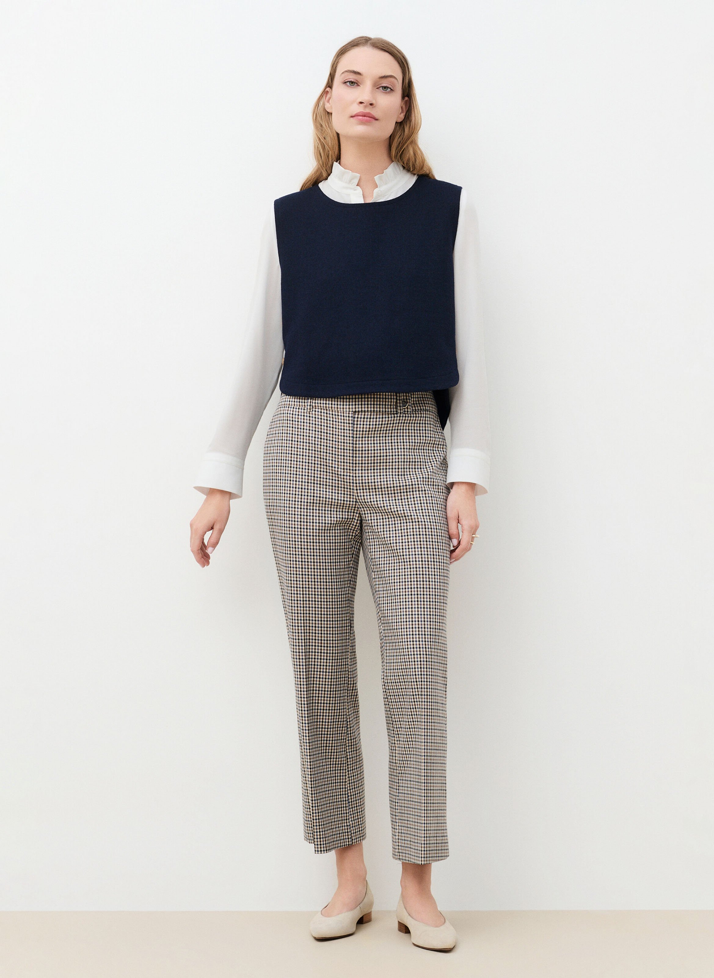 Sleeveless straight cut sweater CAROLL Blue